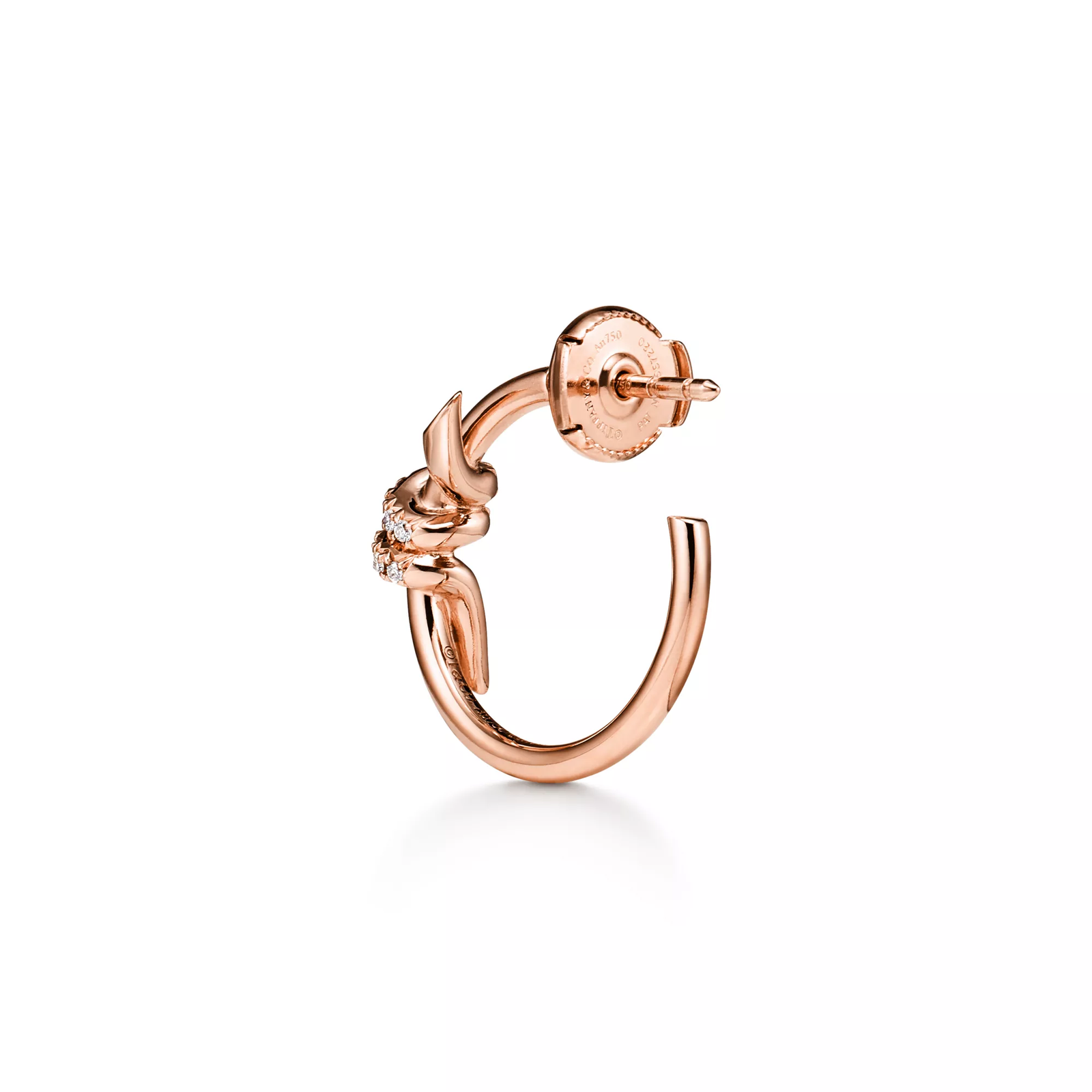 Hoop Earrings in Rose Gold with Diamonds