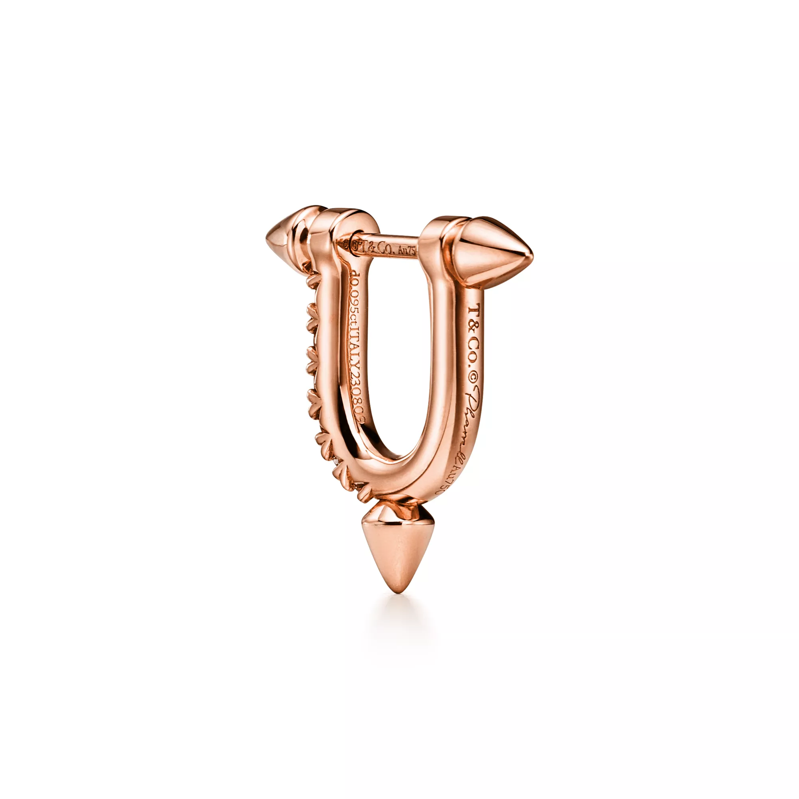 Small Earrings in Rose Gold with Diamonds