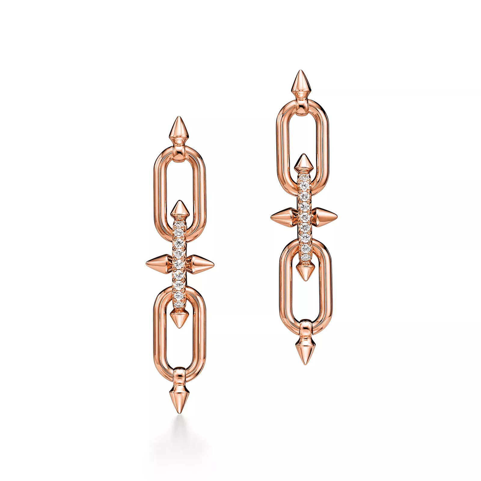 Earrings in Rose Gold with Diamonds