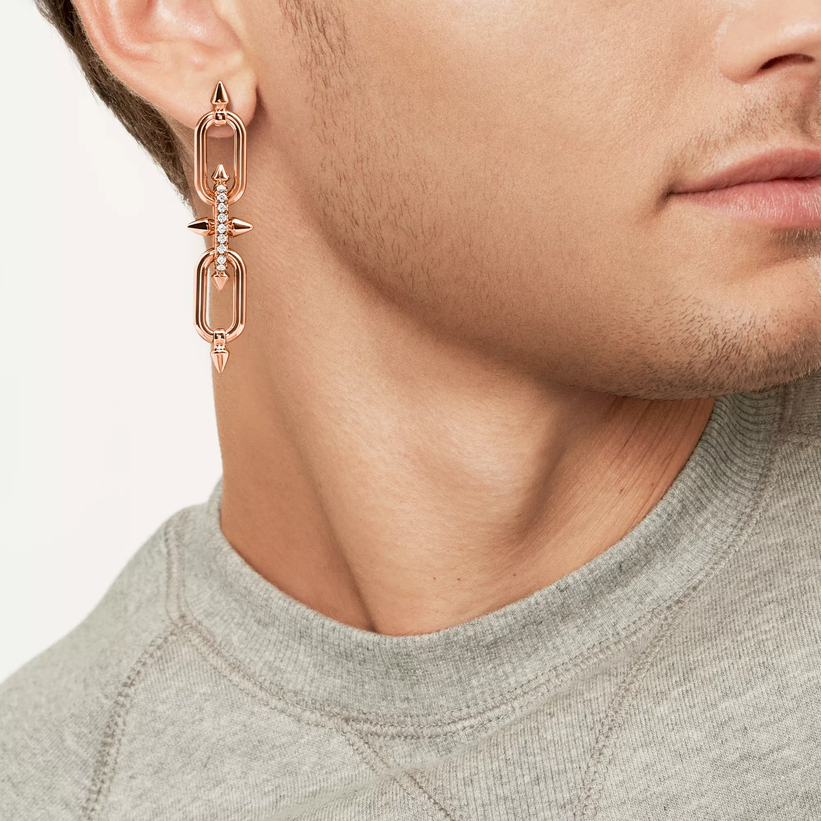 Earrings in Rose Gold with Diamonds