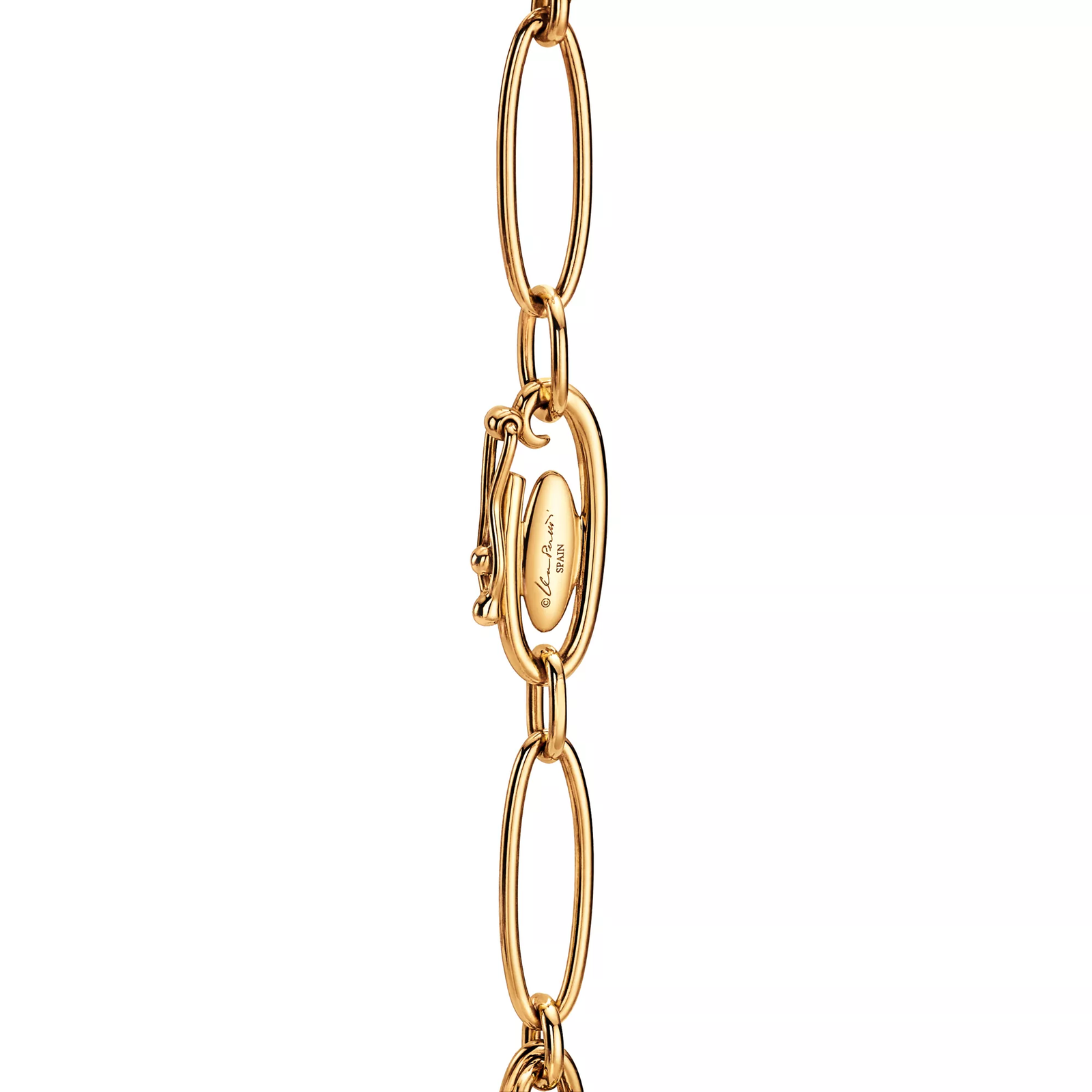 Open Heart Bracelet in Yellow Gold with Pave Diamonds