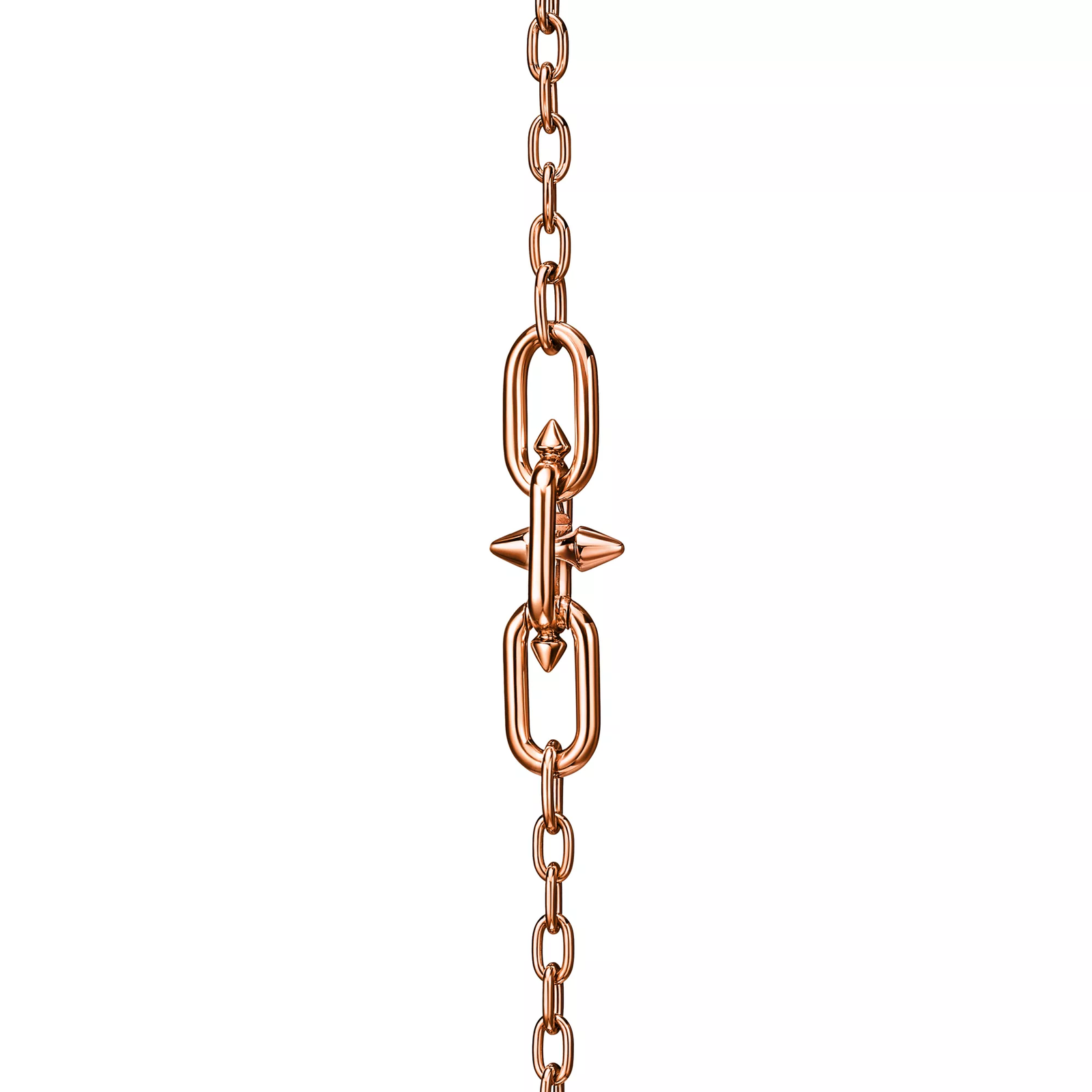 Small Link Station Bracelet in Rose Gold