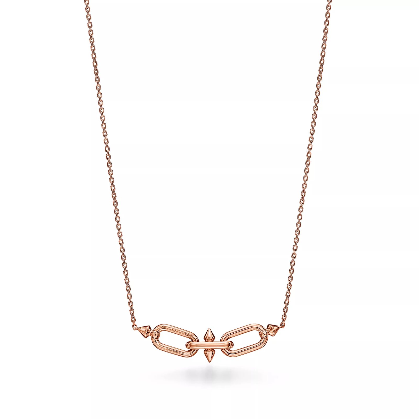 East West Pendant in Rose Gold with Diamonds