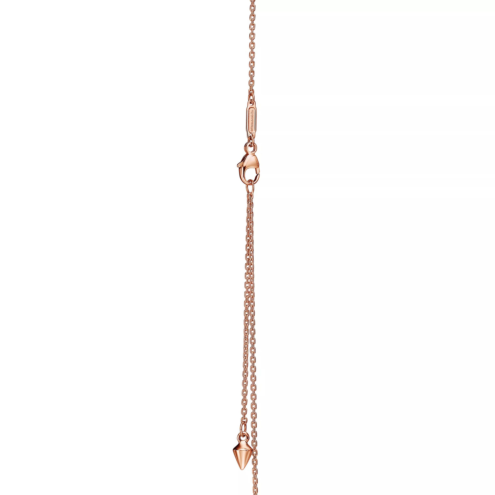 East West Pendant in Rose Gold with Diamonds