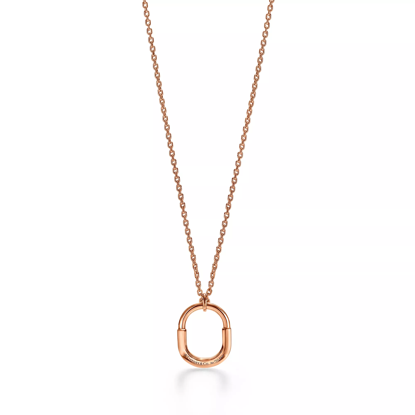 Small Pendant in Rose Gold with a Pink Sapphire