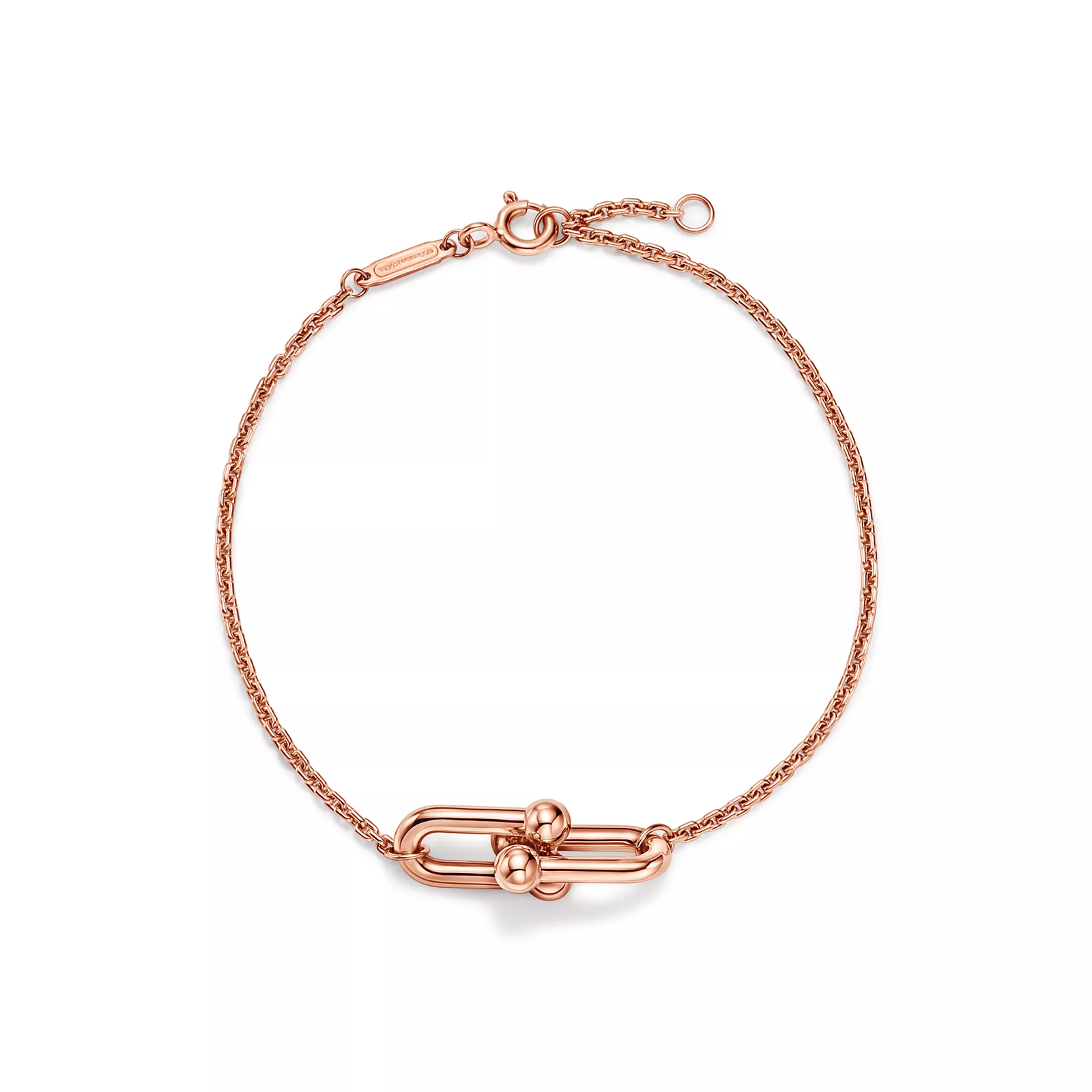 Double Link Bracelet in Rose Gold