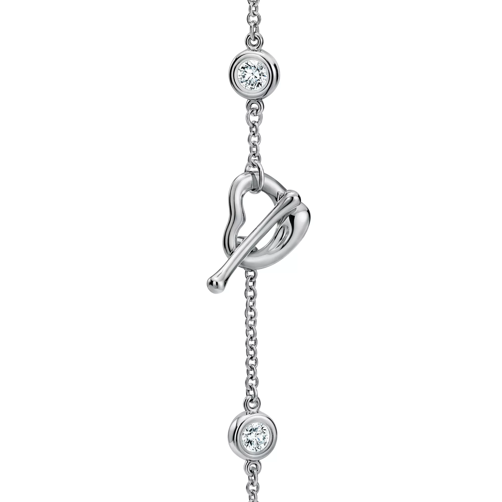 Open Heart Bracelet in Platinum