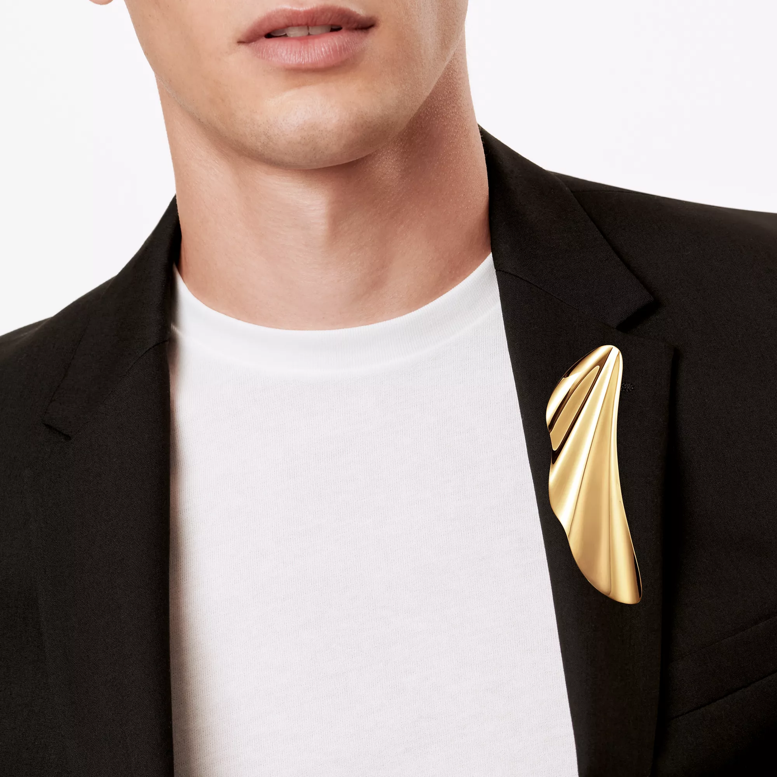 High Tide Brooch in Yellow Gold
