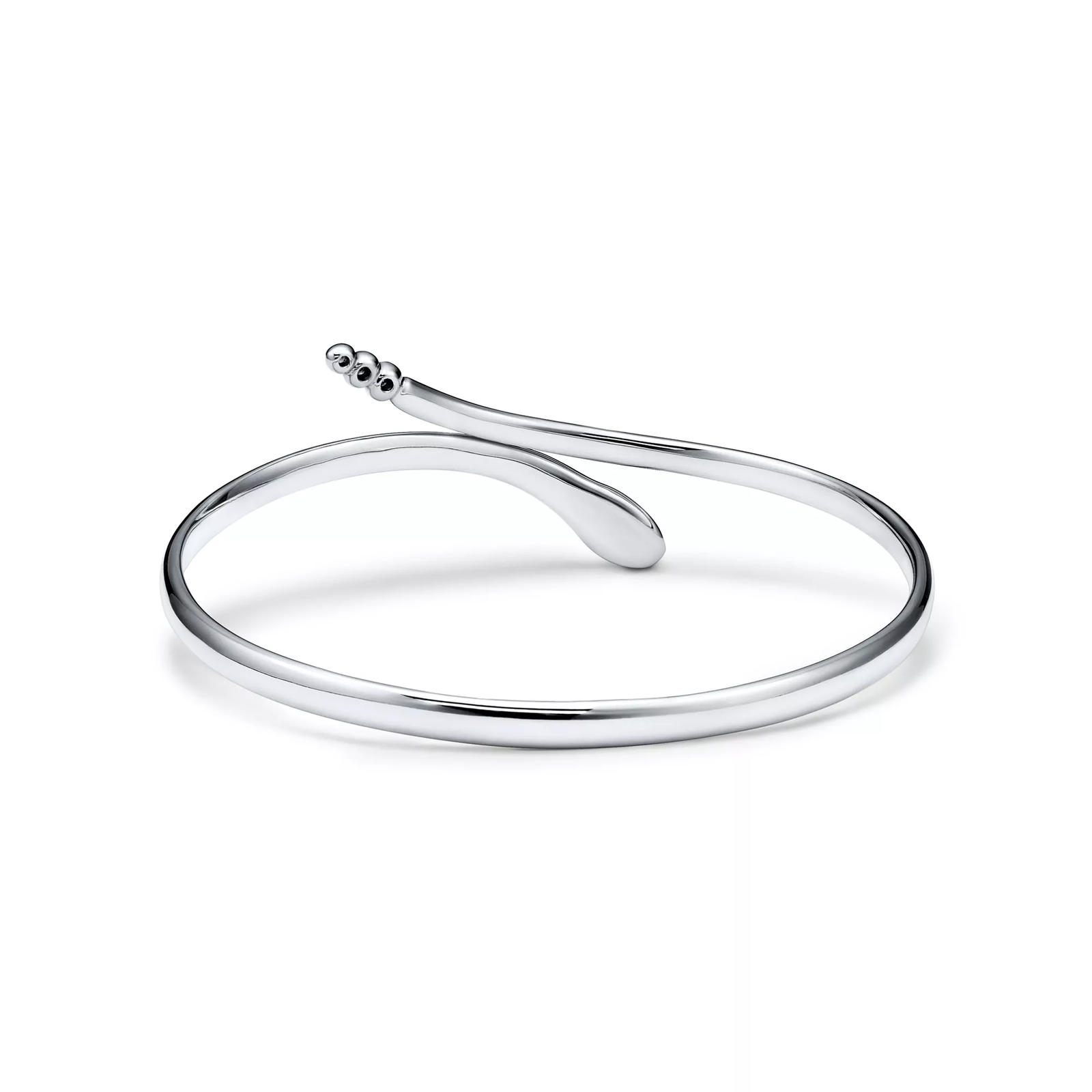 Snake Bangle in Platinum with Diamonds