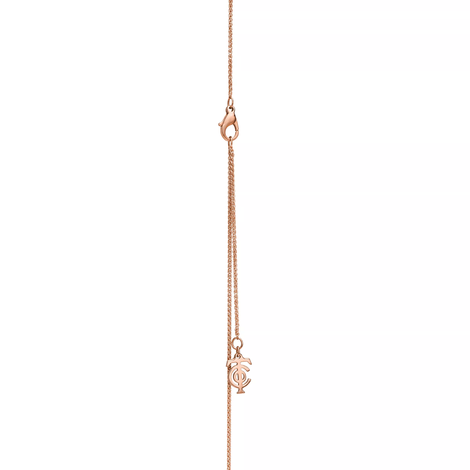 Mini Key Pendant in Rose Gold with Diamonds