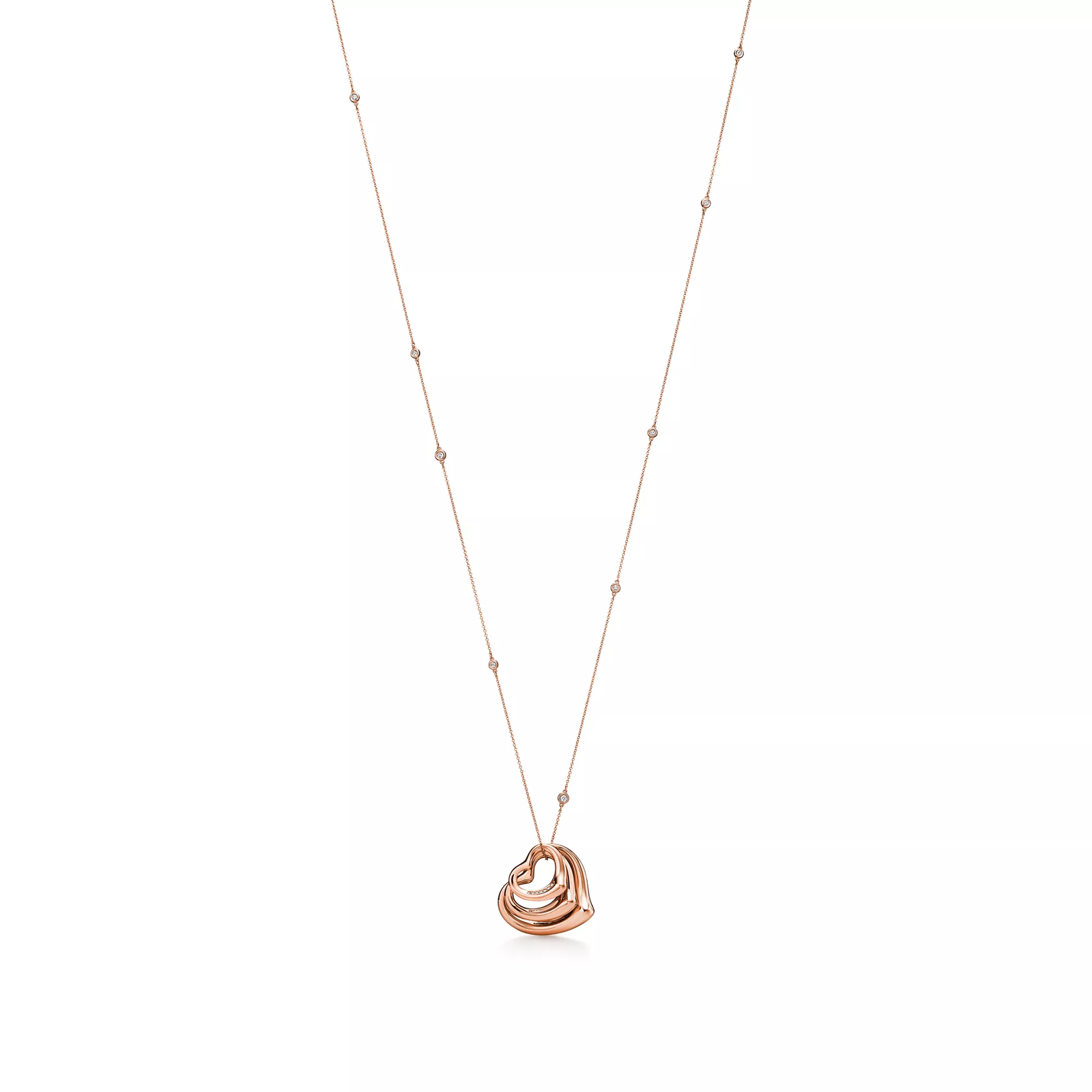 Diamonds by the Yard Open Heart Pendant in Gold with Diamonds