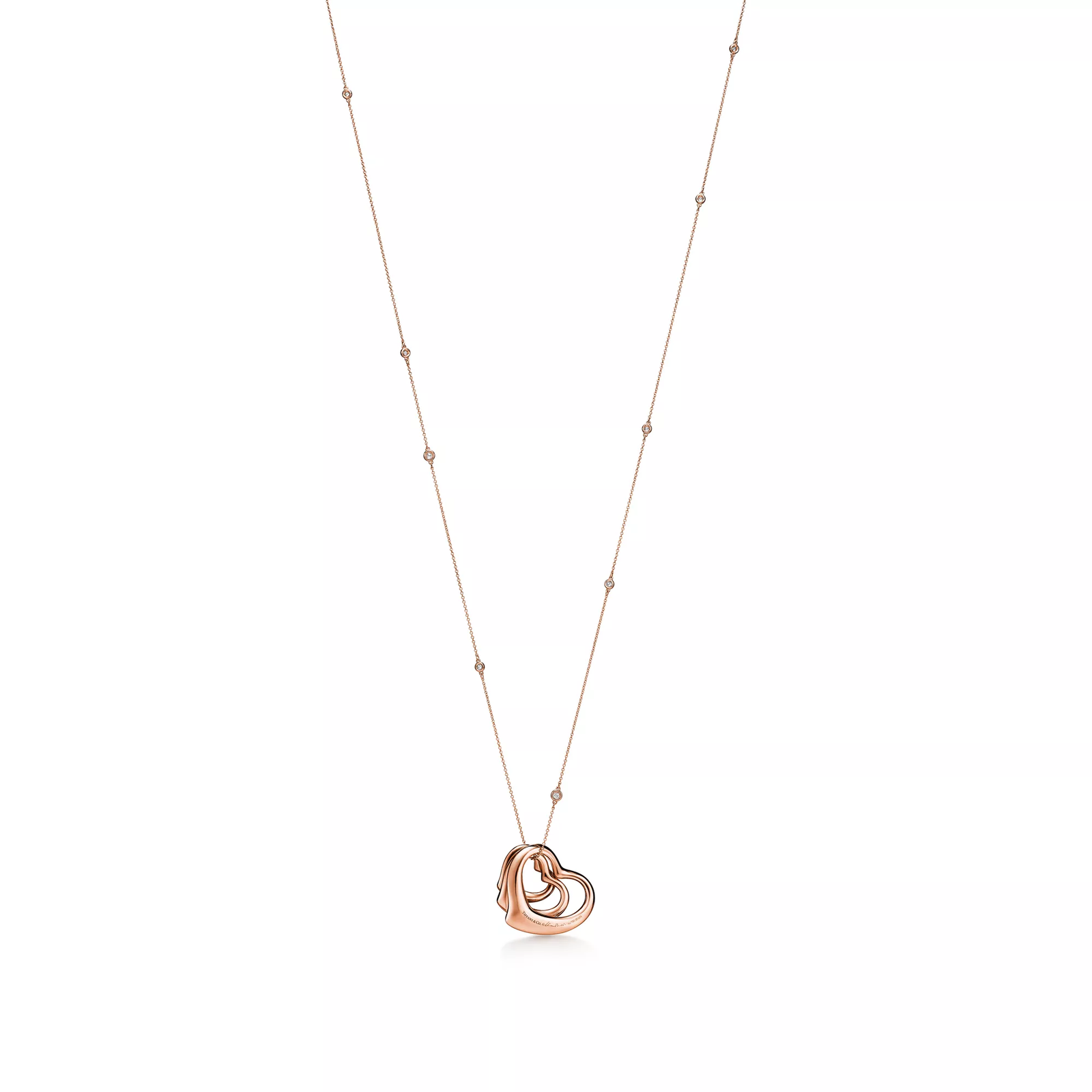 Diamonds by the Yard Open Heart Pendant in Gold with Diamonds