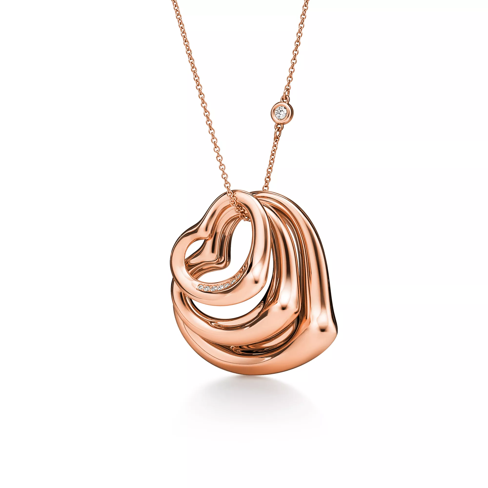 Diamonds by the Yard Open Heart Pendant in Gold with Diamonds