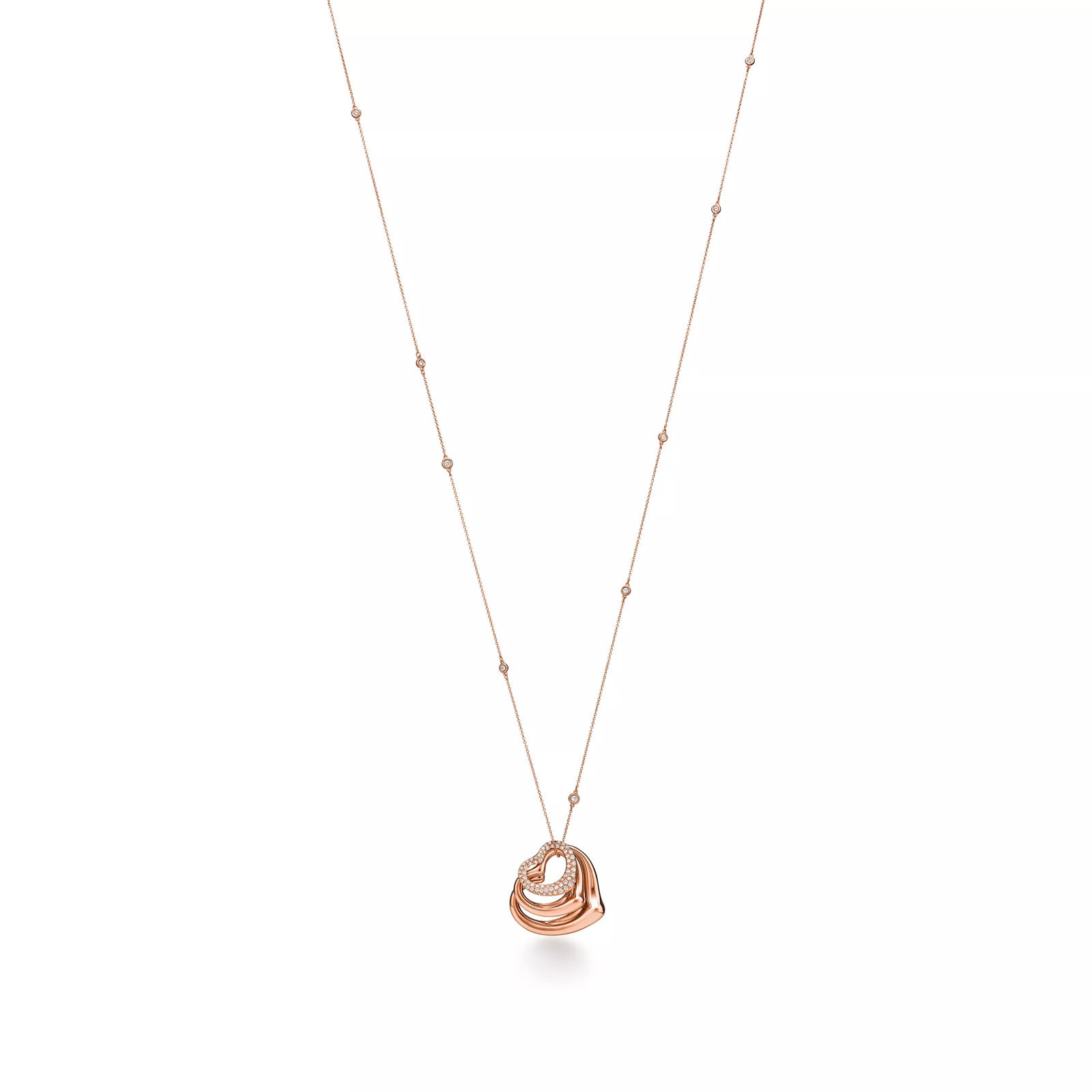 Diamonds by the Yard Open Heart Pendant in Gold with Diamonds