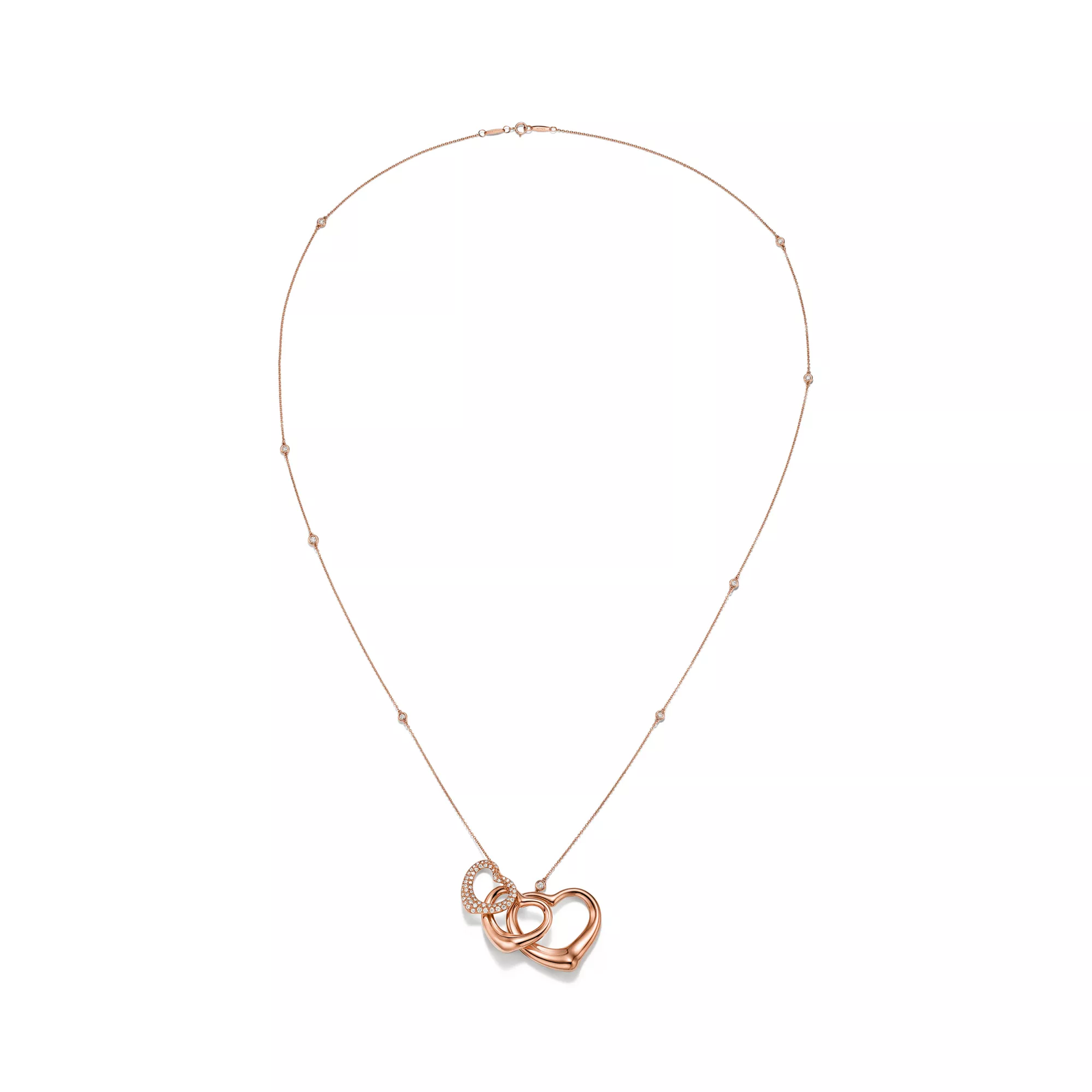 Diamonds by the Yard Open Heart Pendant in Gold with Diamonds