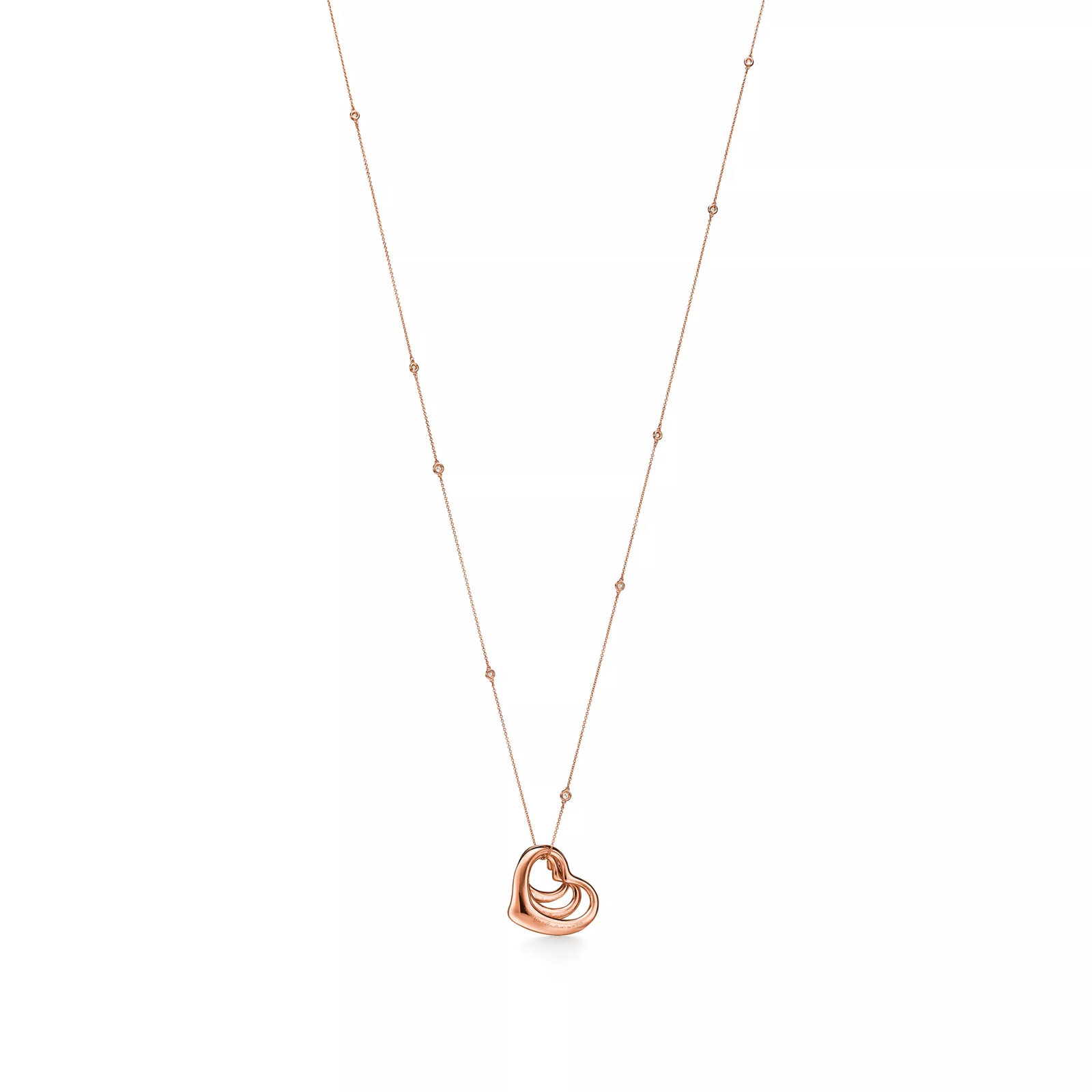 Diamonds by the Yard Open Heart Pendant in Gold with Diamonds
