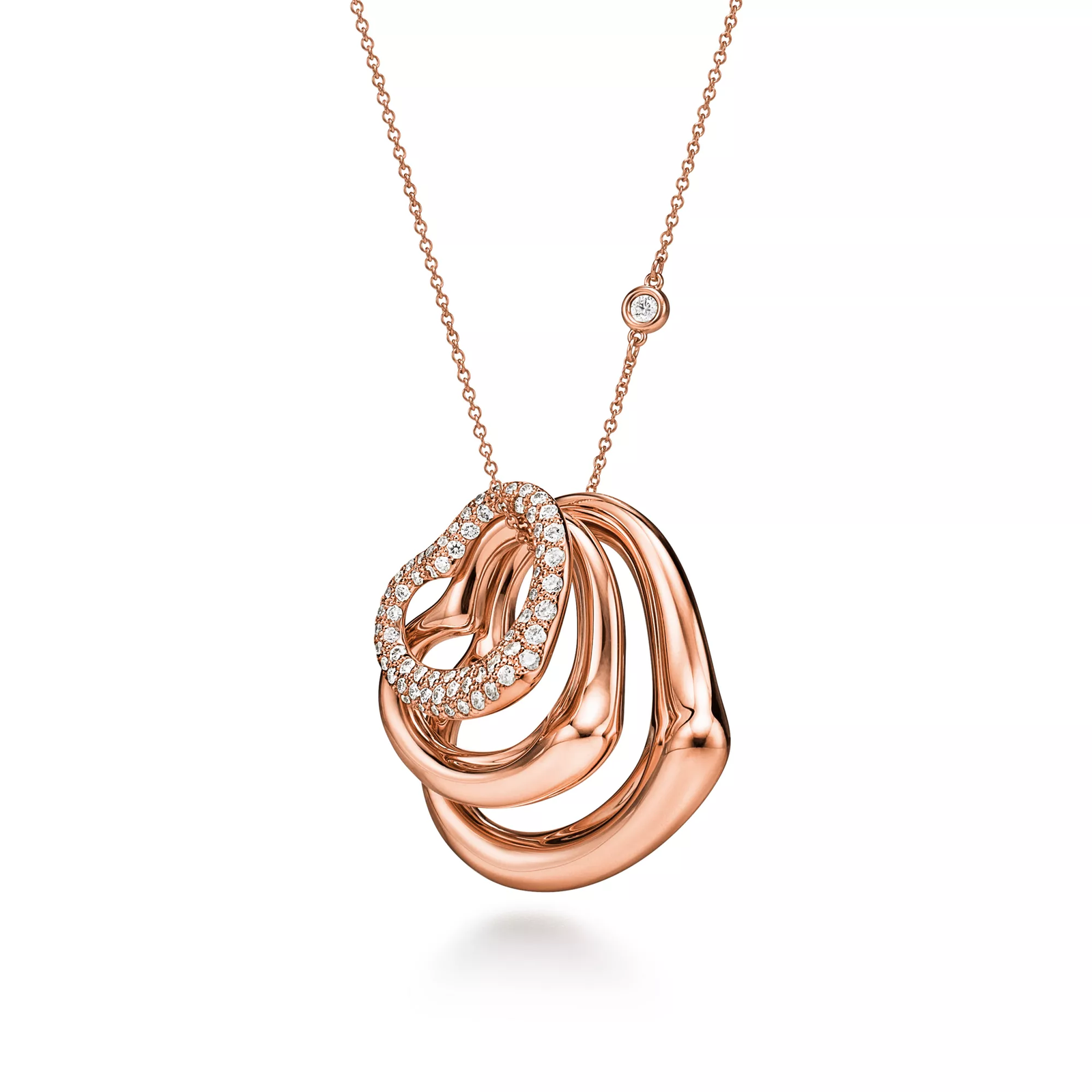 Diamonds by the Yard Open Heart Pendant in Gold with Diamonds