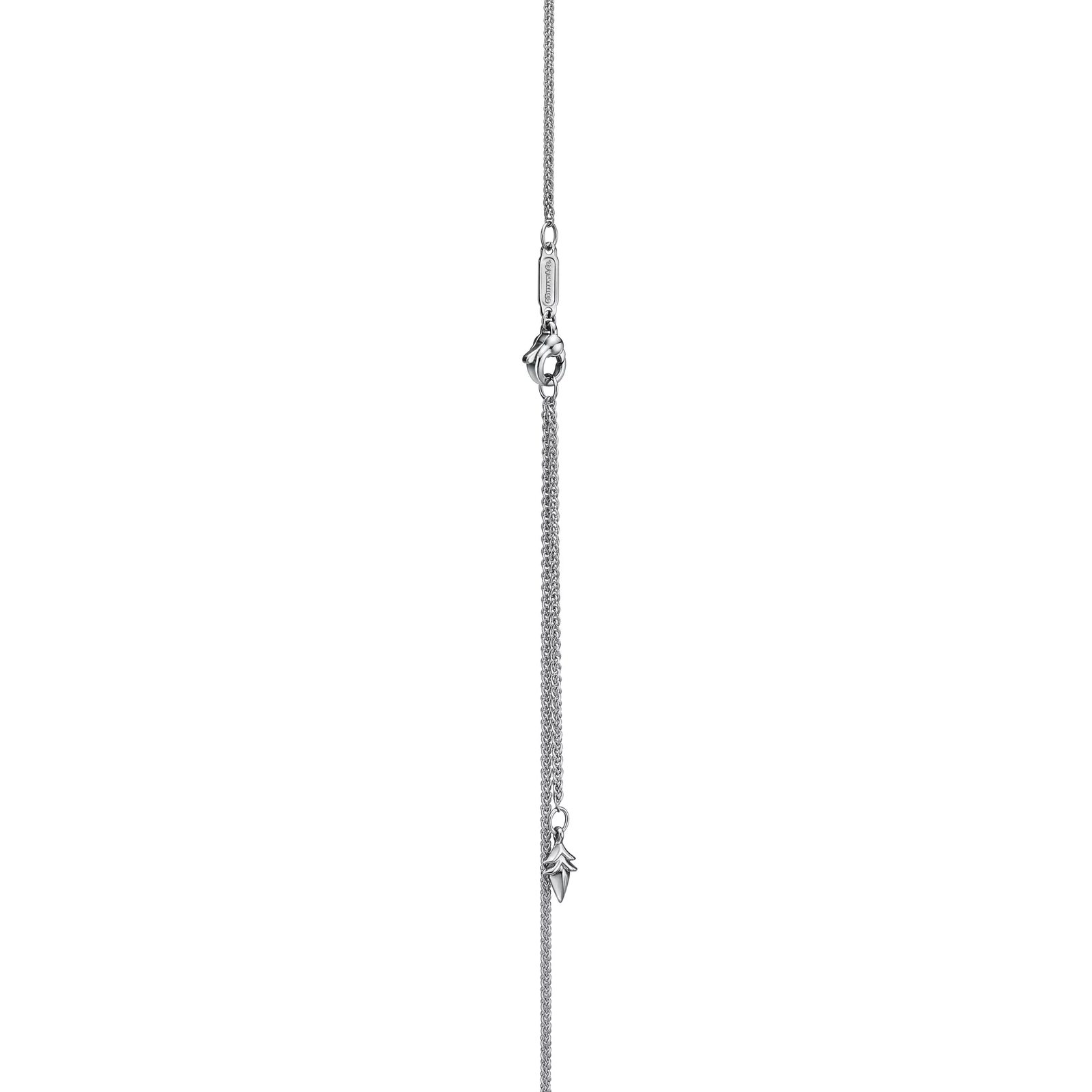 Wings Rolo Pendant in Platinum with Diamonds