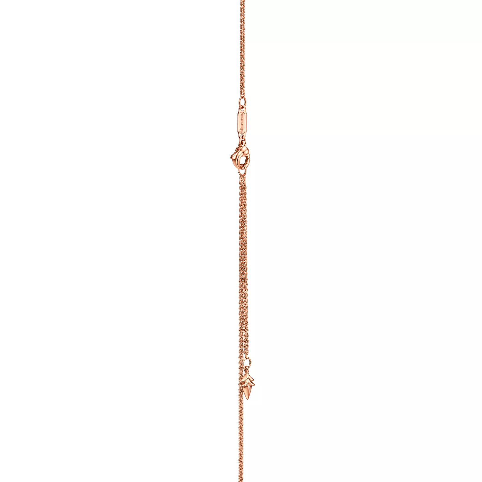 Wings Rolo Pendant in Rose Gold with Diamonds
