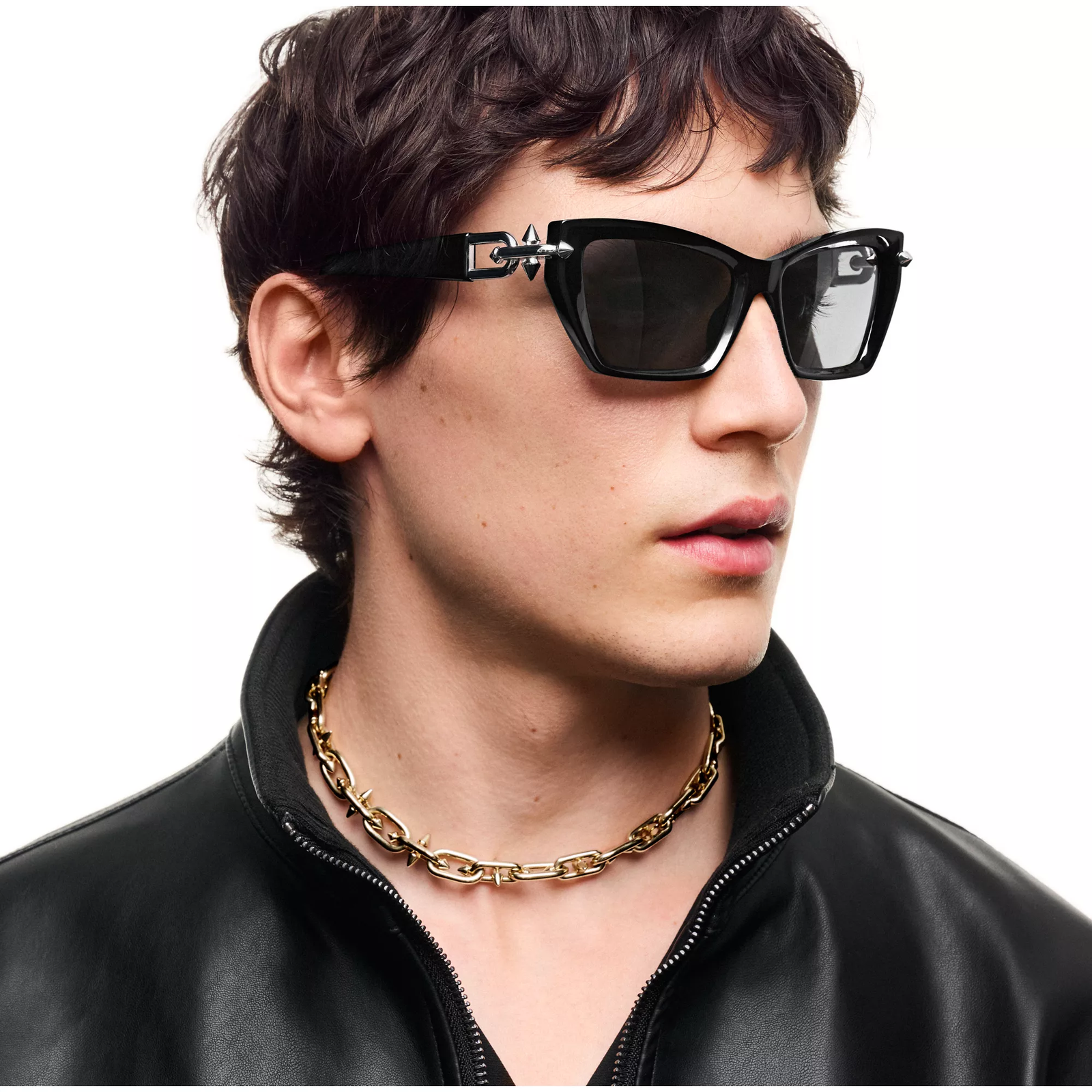 SPEAKER Sunglasses in Black Acetate