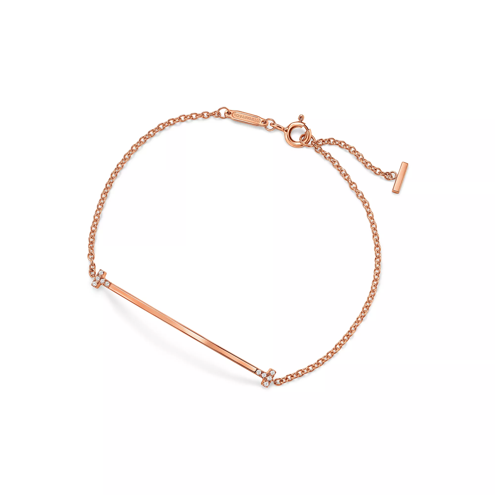 Smile Small Bracelet in Rose Gold with Diamonds