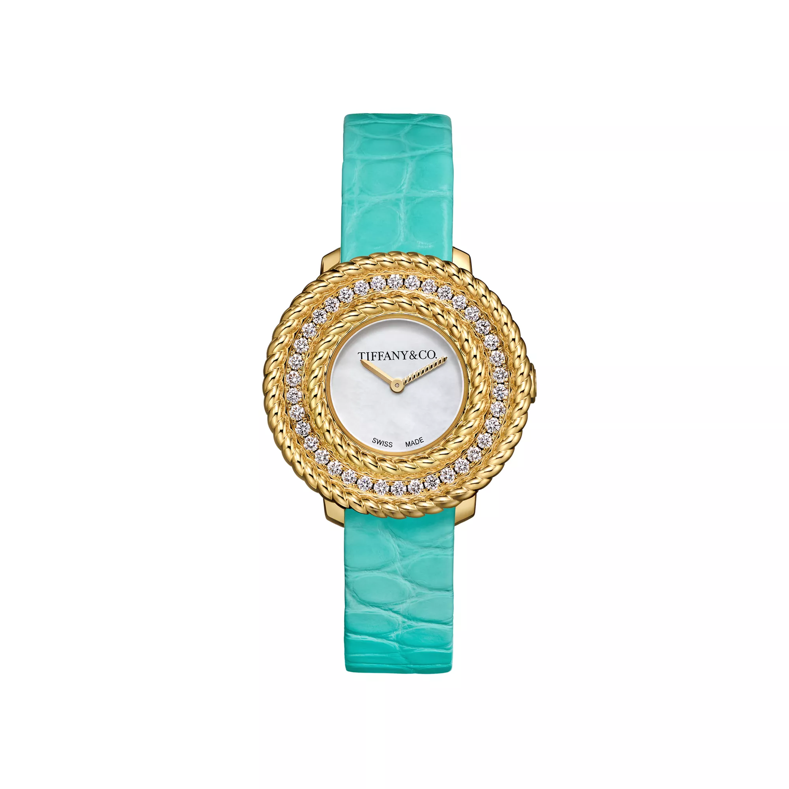 Watch in Yellow Gold with Diamonds