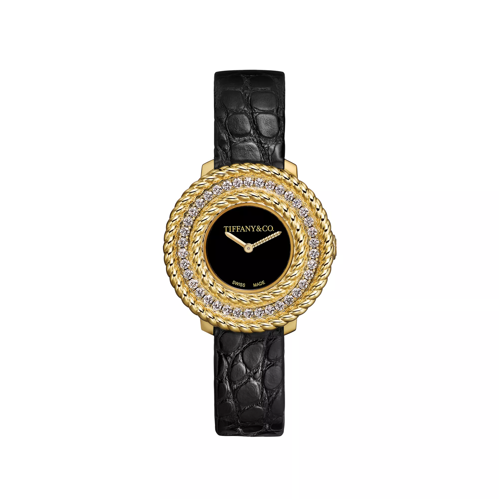 Watch in Yellow Gold with Diamonds