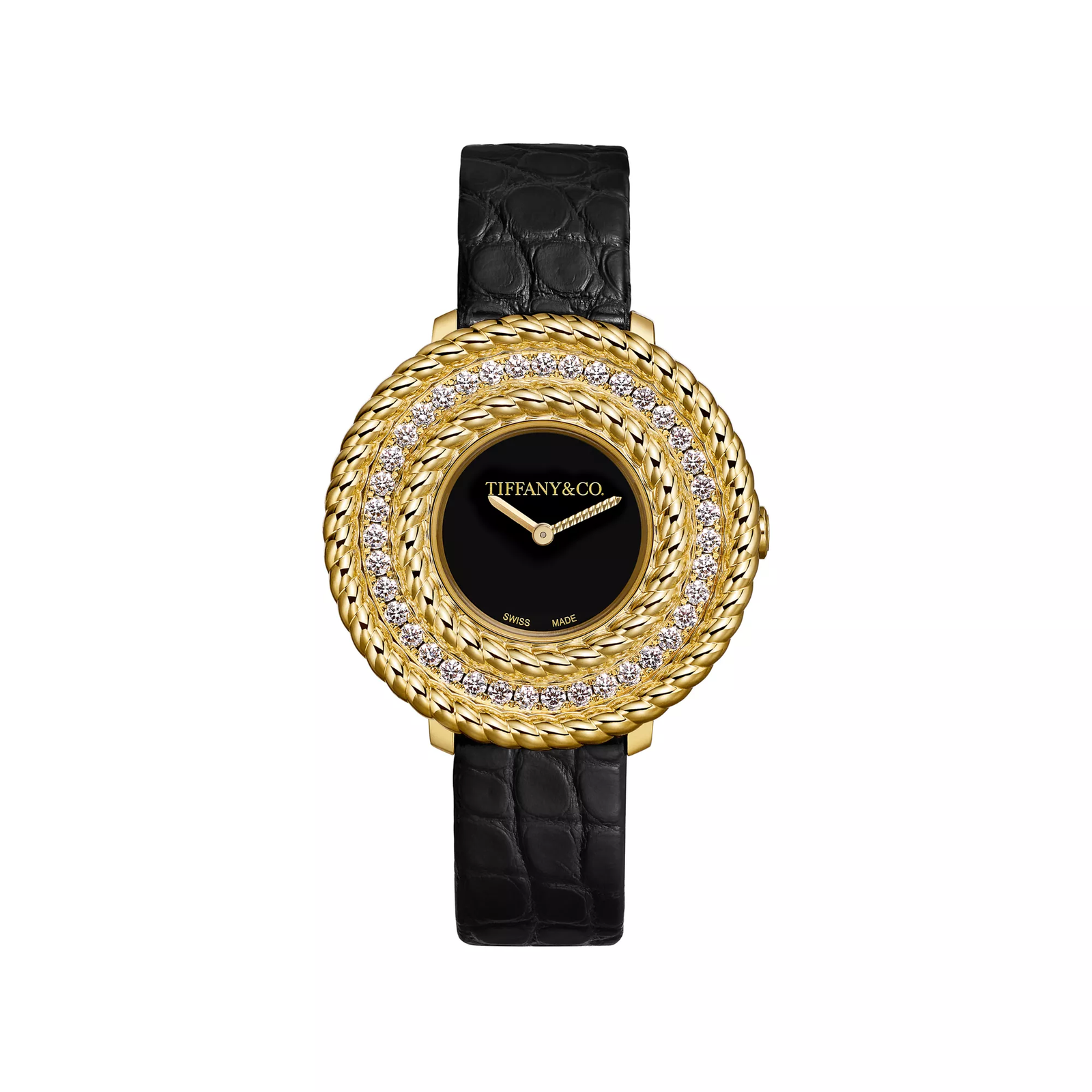 Watch in Yellow Gold with Diamonds
