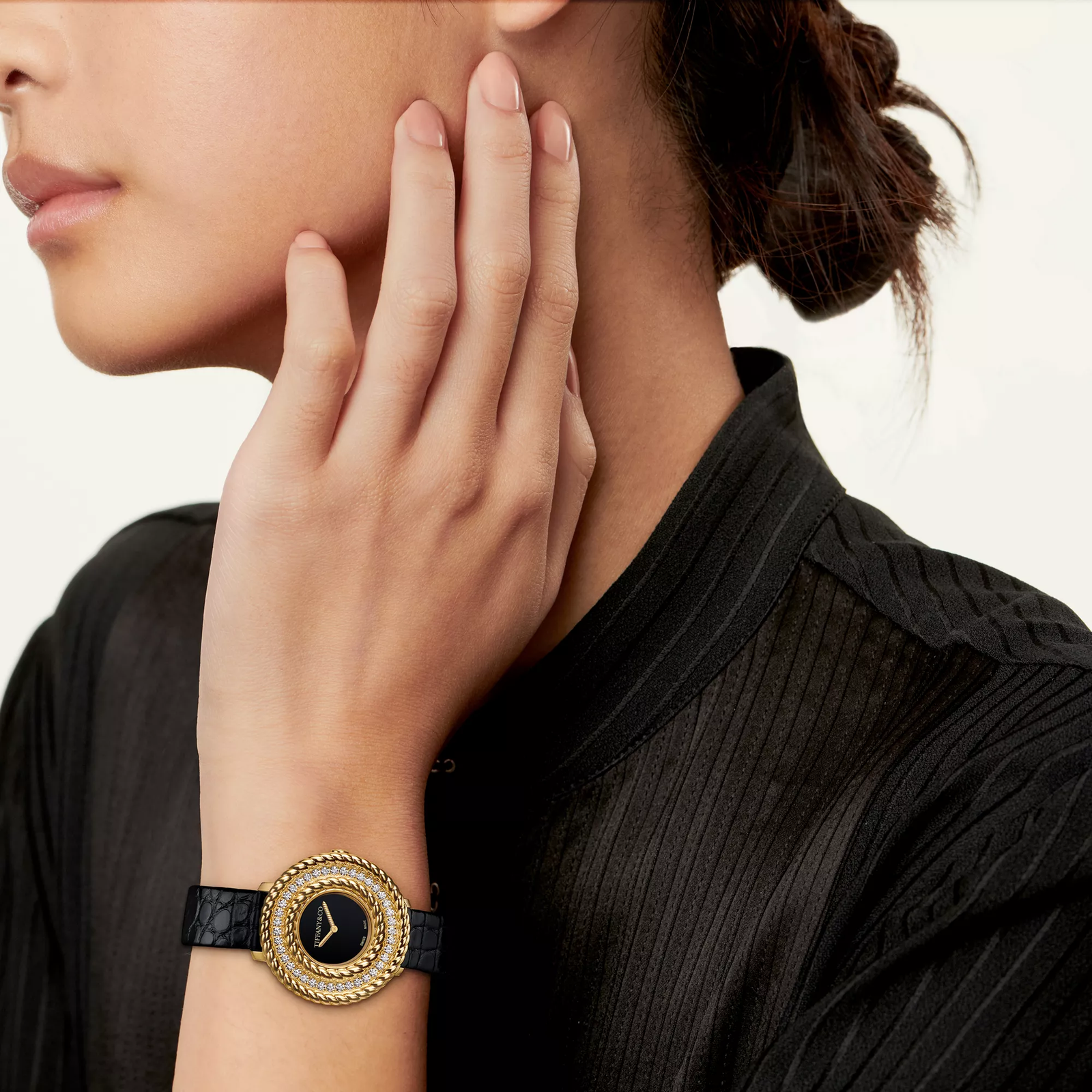 Watch in Yellow Gold with Diamonds