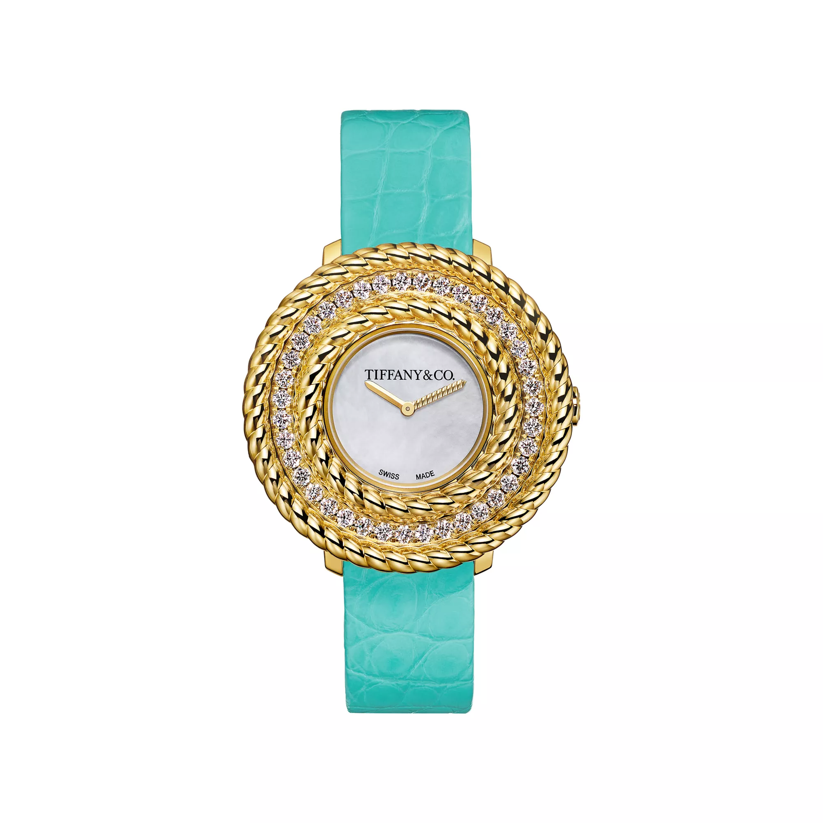 Watch in Yellow Gold with Diamonds