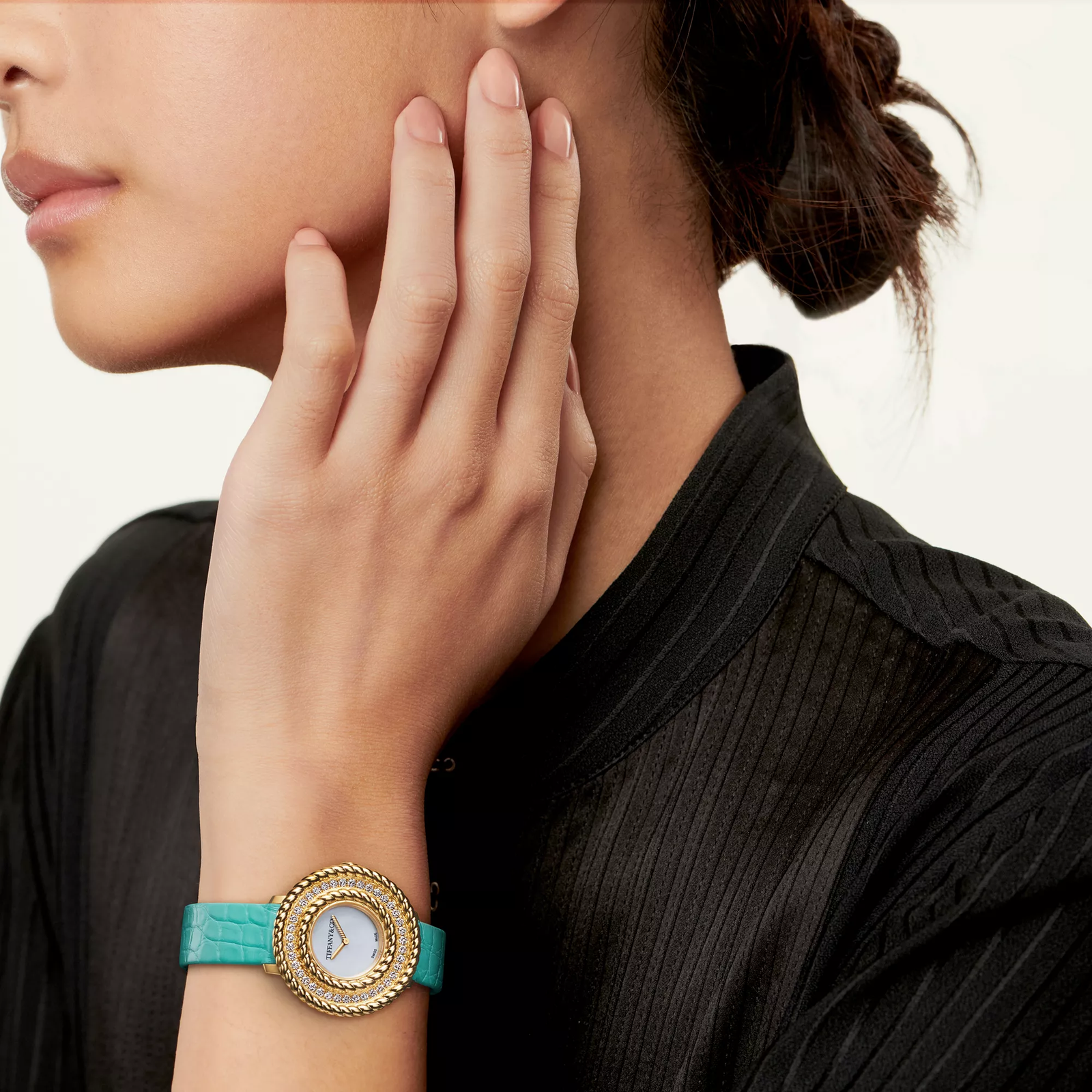 Watch in Yellow Gold with Diamonds