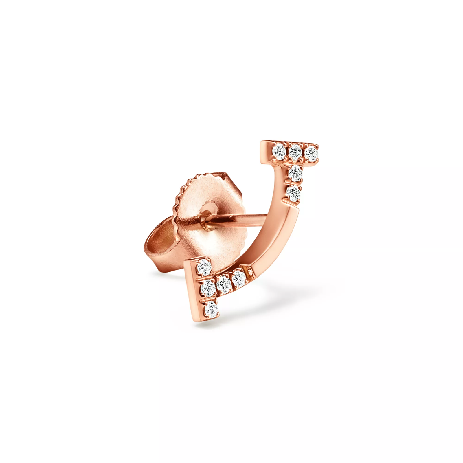 Smile Mini Earrings in Rose Gold with Diamonds