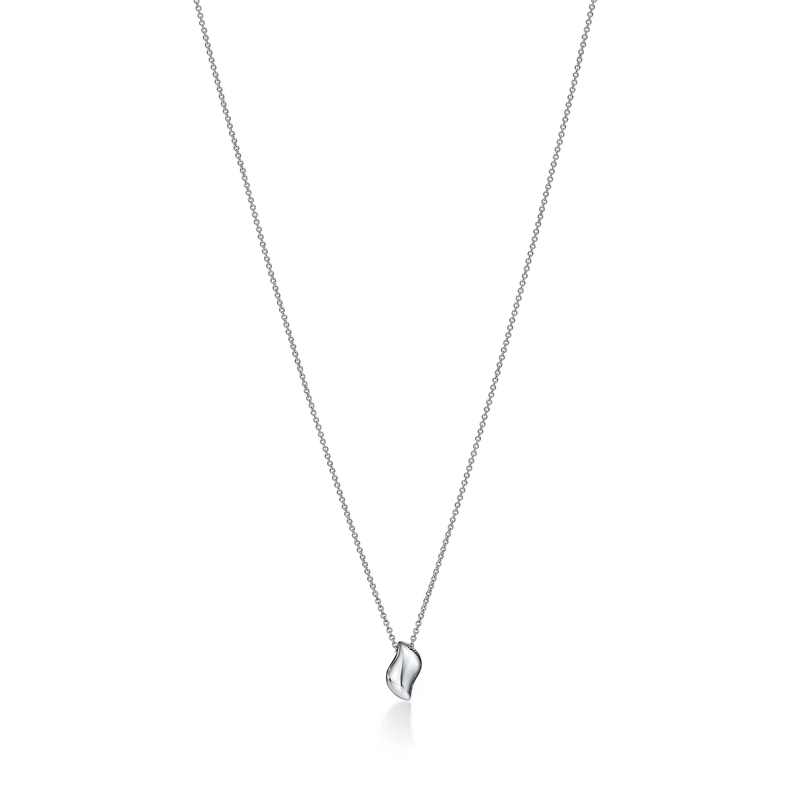 Mini Feather Pendant in Platinum with Pave Diamonds