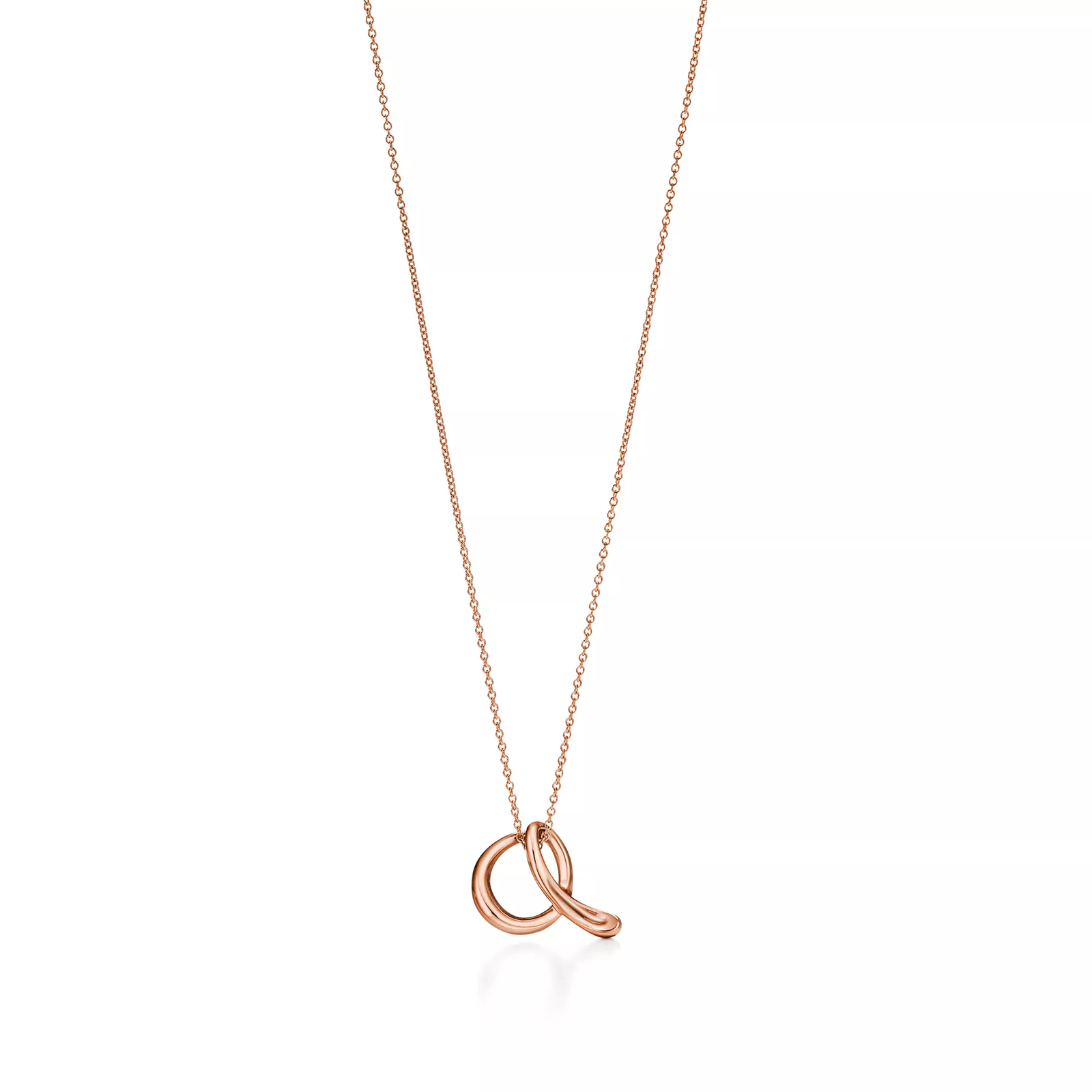 Small Alphabet Pendant in Rose Gold
