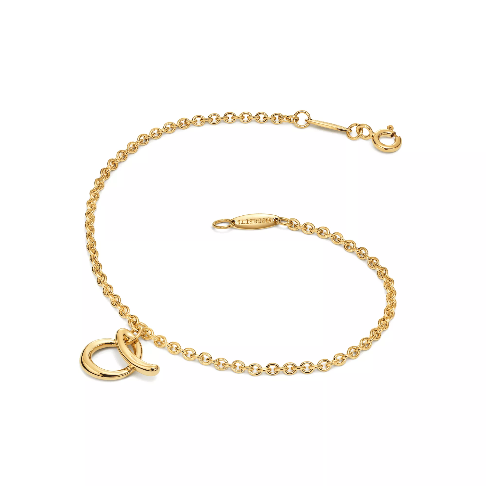 Mini Alphabet Bracelet in Yellow Gold