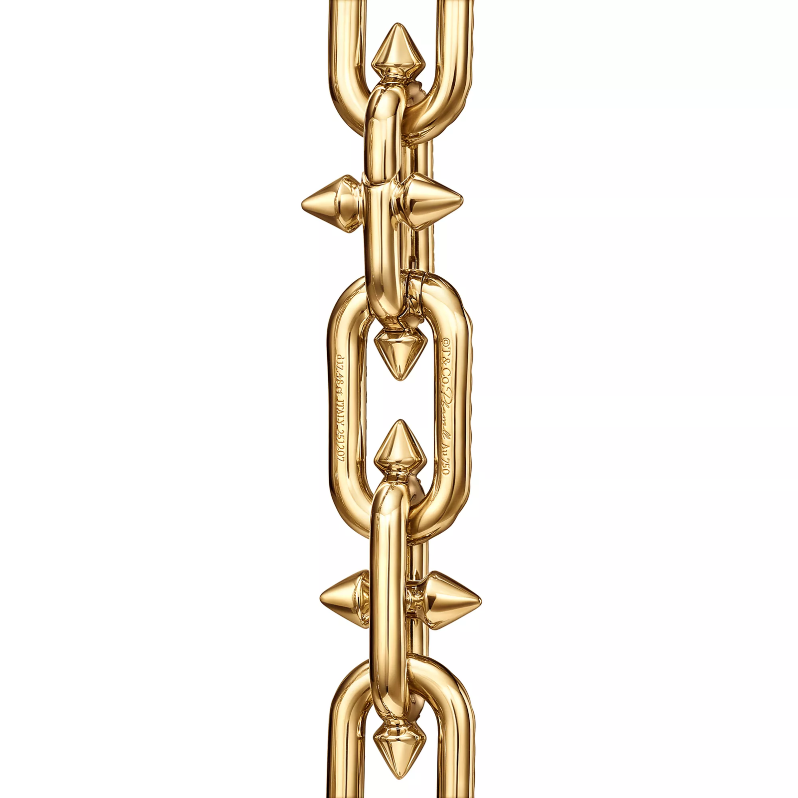 Necklace in Yellow Gold with Pave Diamonds