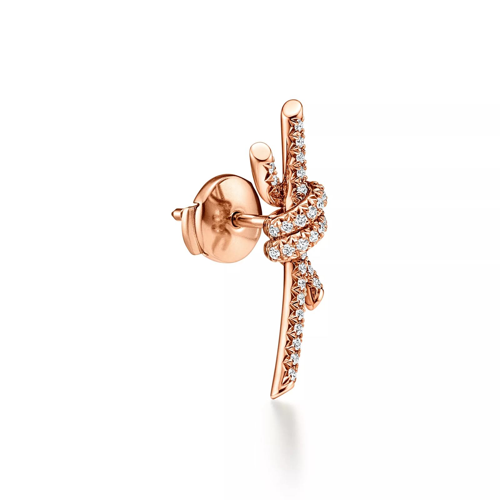 Earrings in Rose Gold with Pave Diamonds