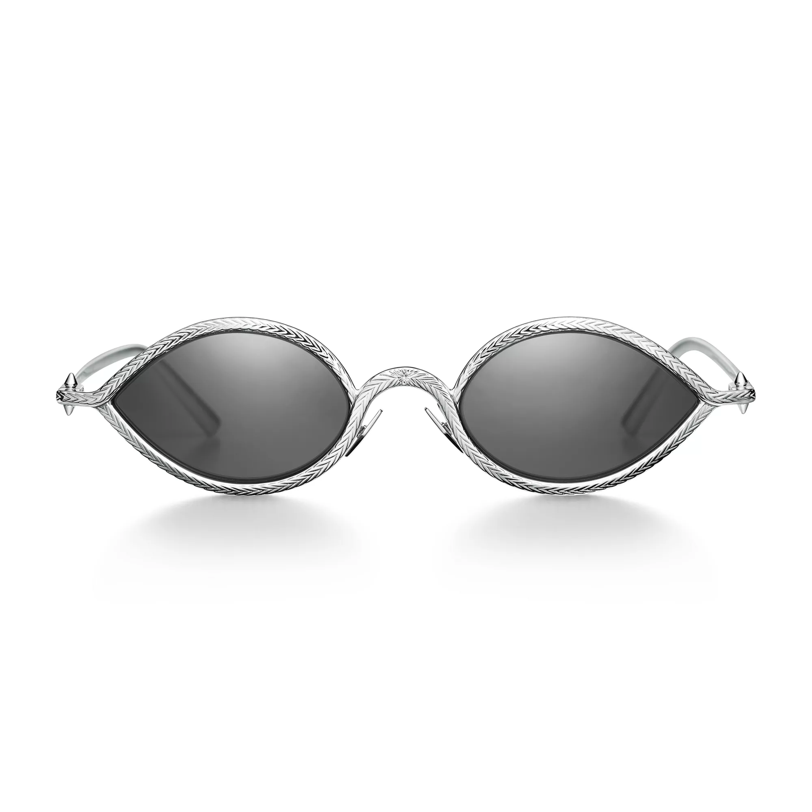 Sunglasses in White Gold with Crystal Lenses