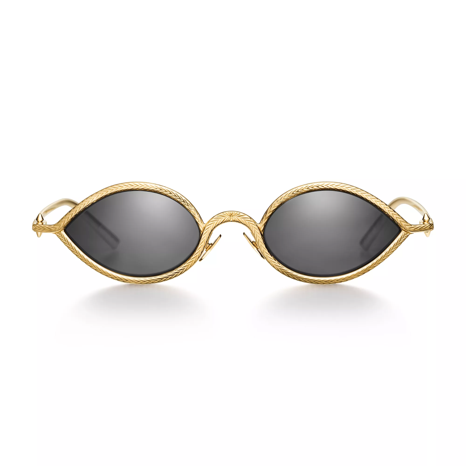 Sunglasses in Yellow Gold with Crystal Lenses