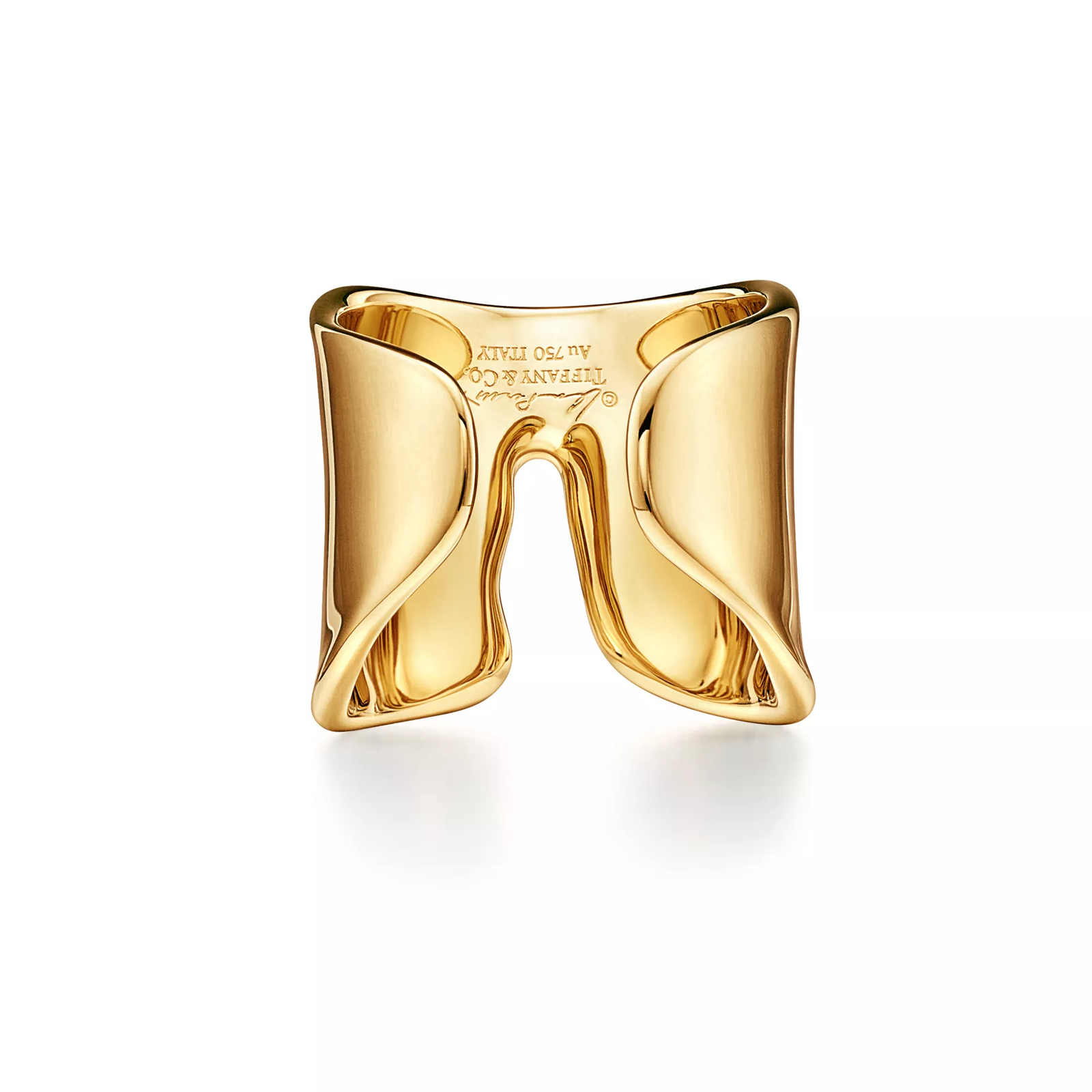 Split Ring in Yellow Gold with Diamonds