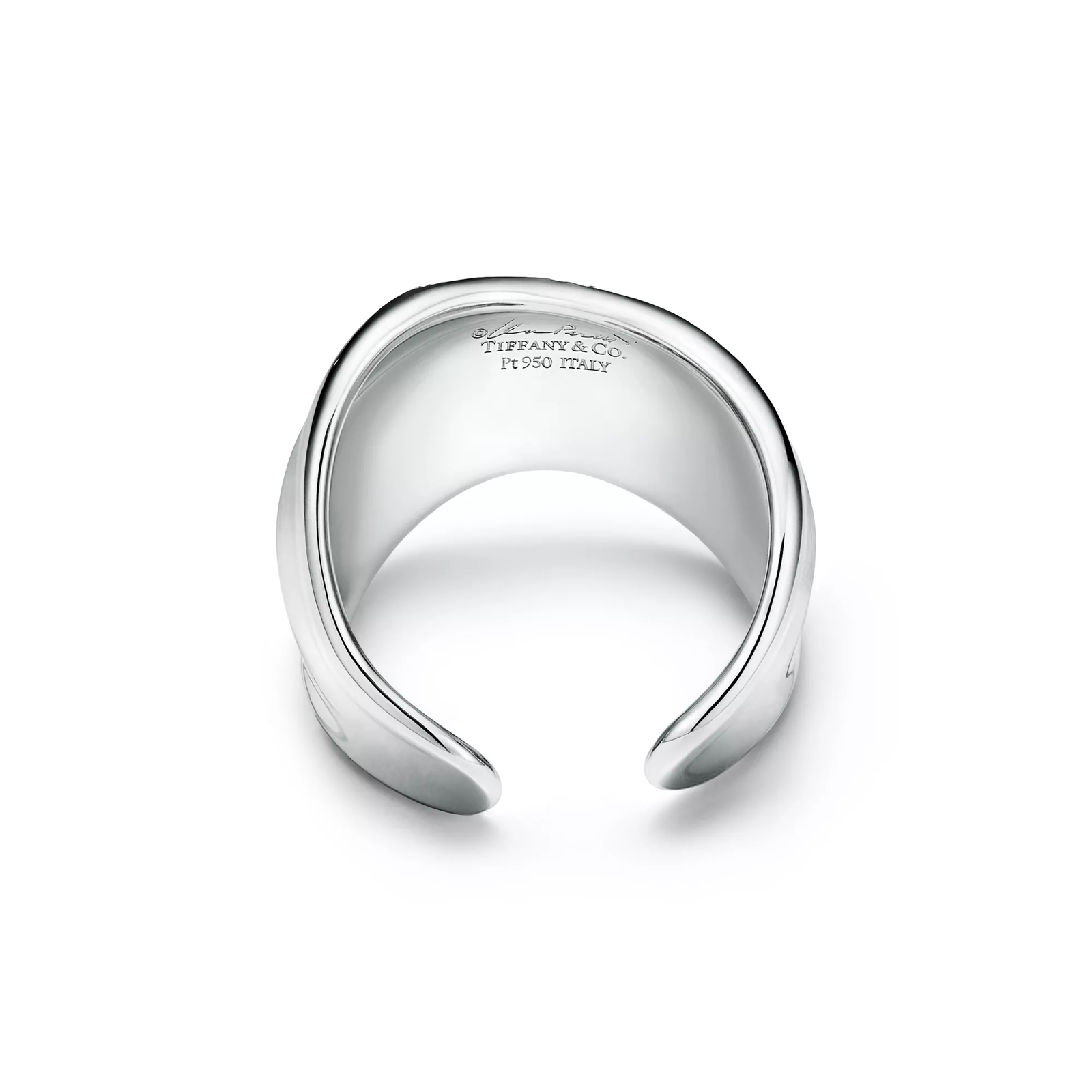 Bone Ring in Platinum with Diamonds