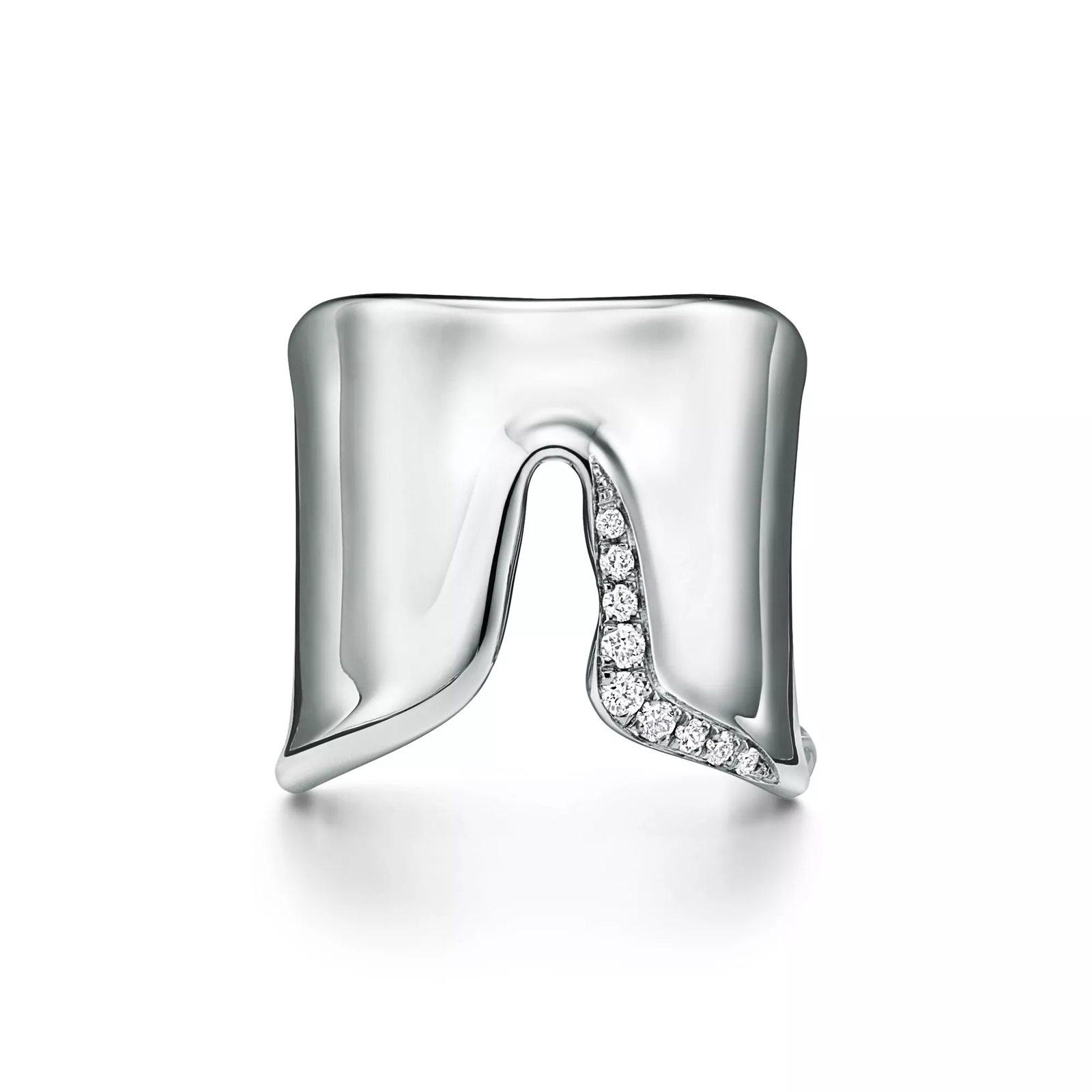 Split Ring in Platinum with Diamonds