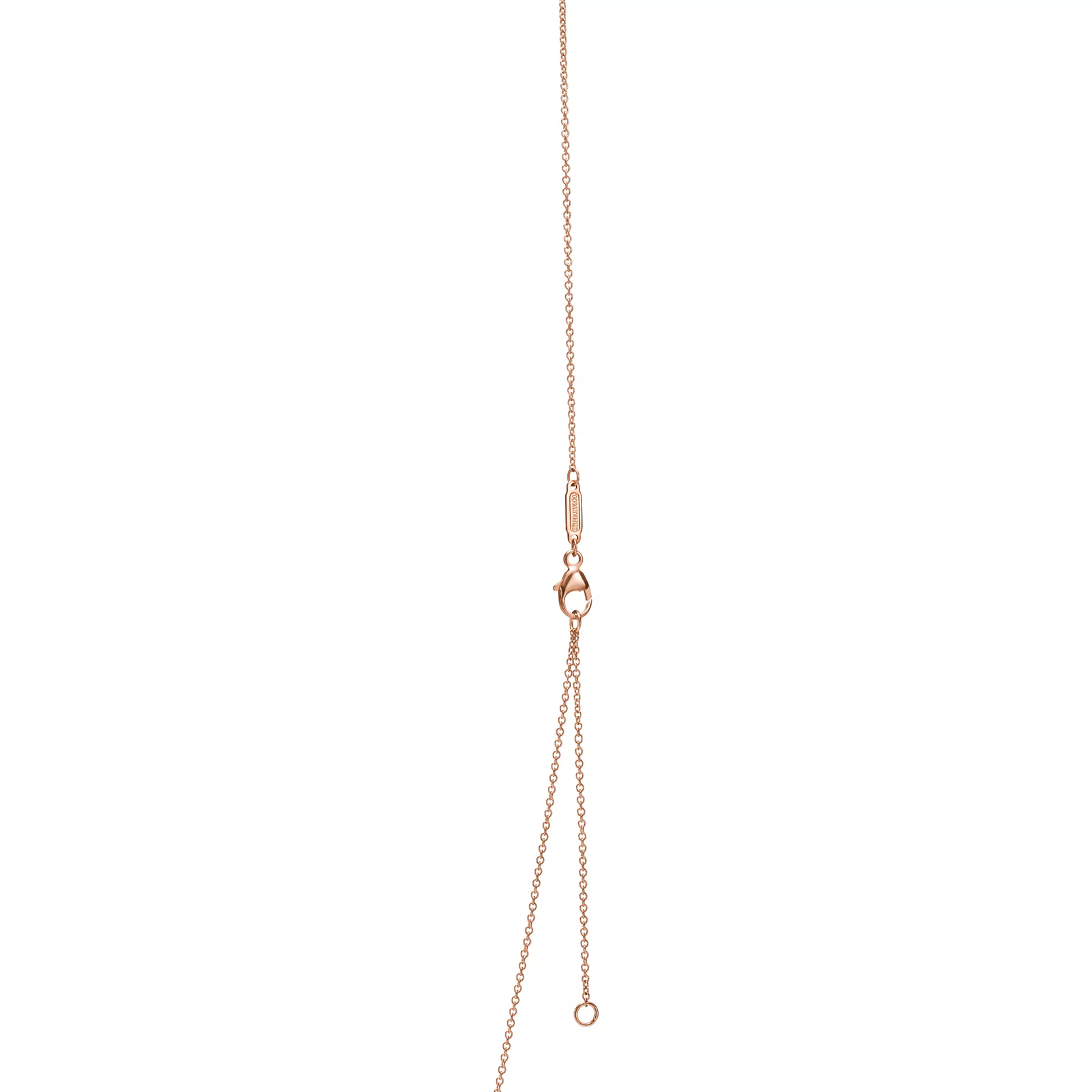 Mini Heart Tag Pendant in Rose Gold with a Diamond