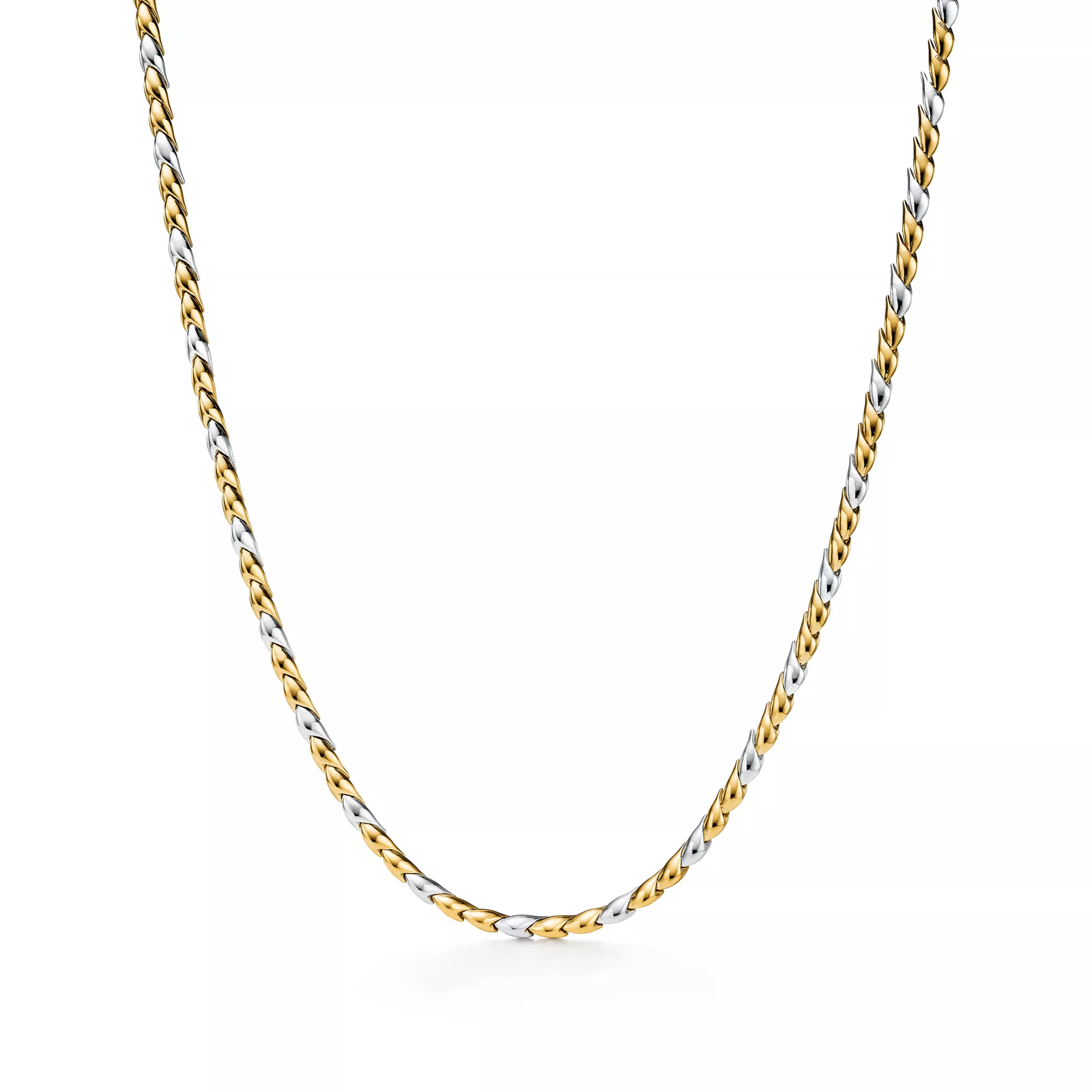 Wings Necklace in Gold and Platinum with Pave Diamonds