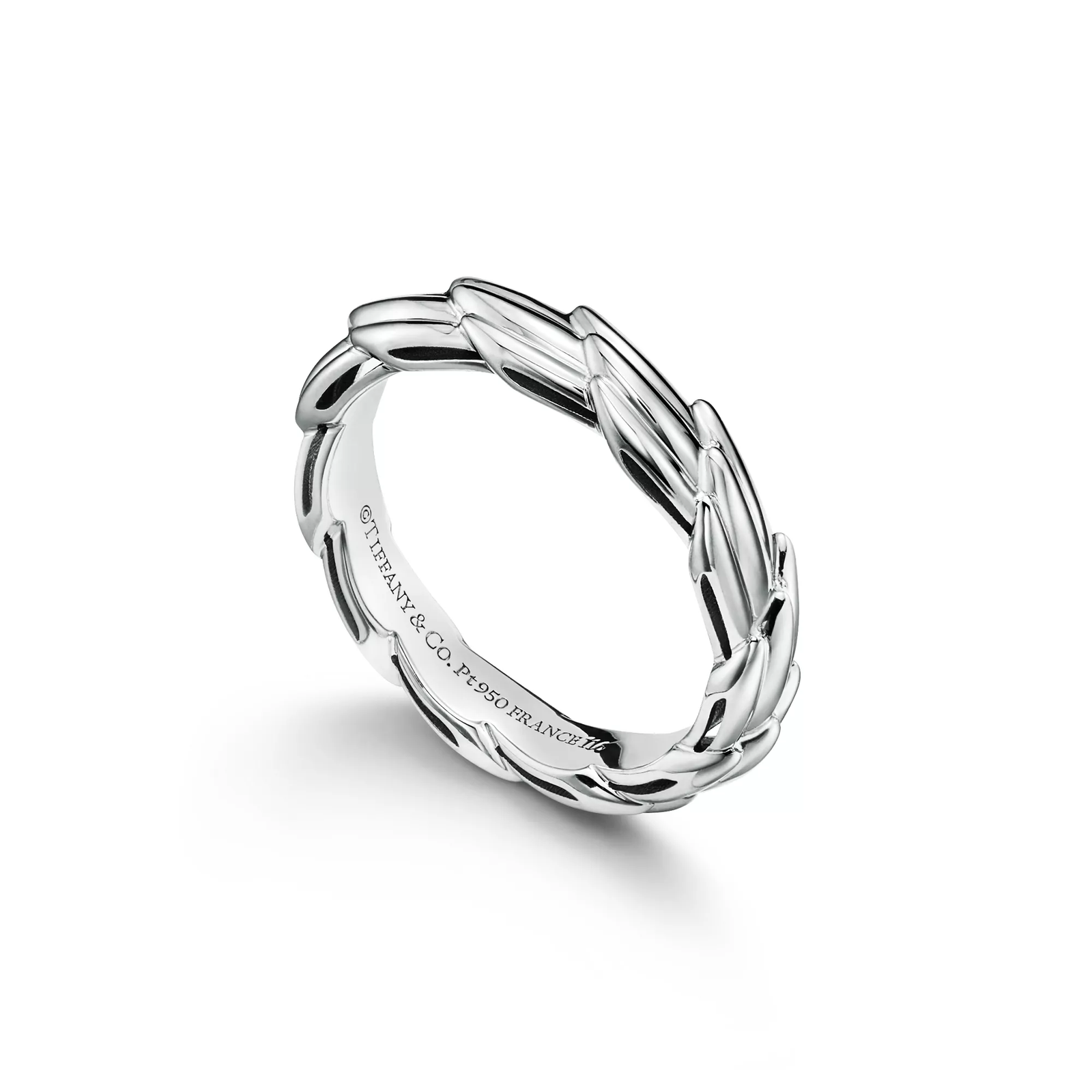 Wings Narrow Ring in Platinum
