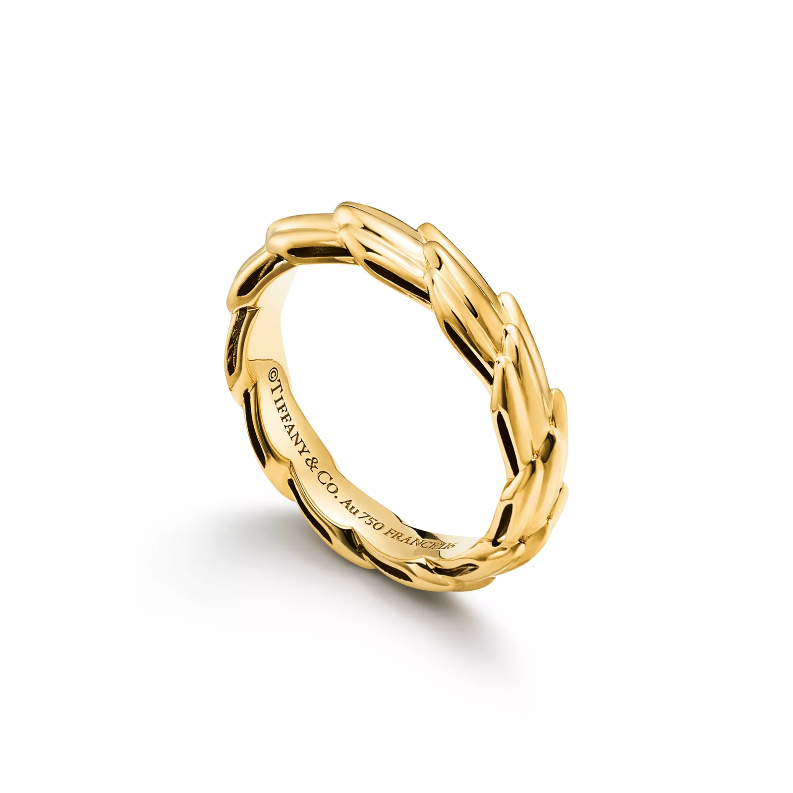Wings Narrow Ring in Yellow Gold