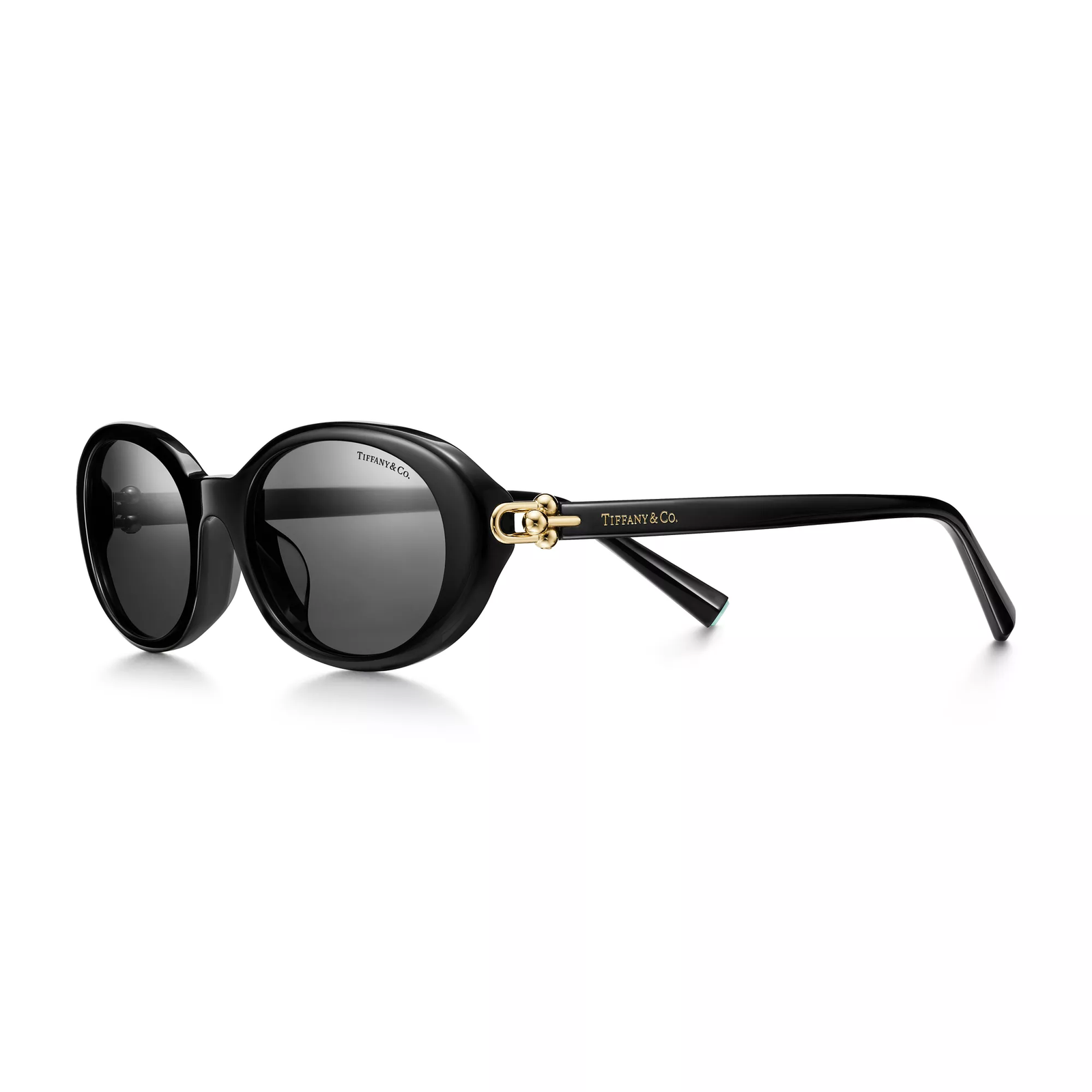 Sunglasses in Black Acetate with Dark Gray Lenses