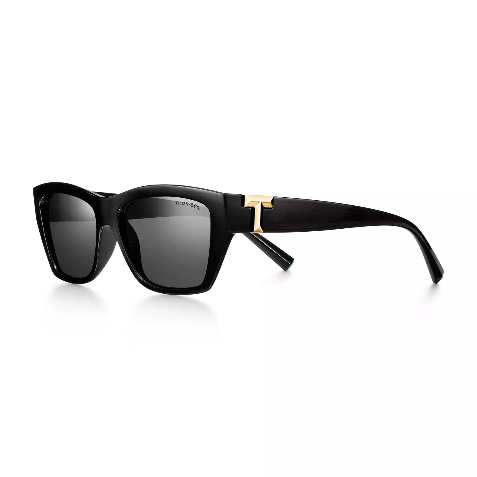 Sunglasses in Black Acetate with Dark Gray Lenses