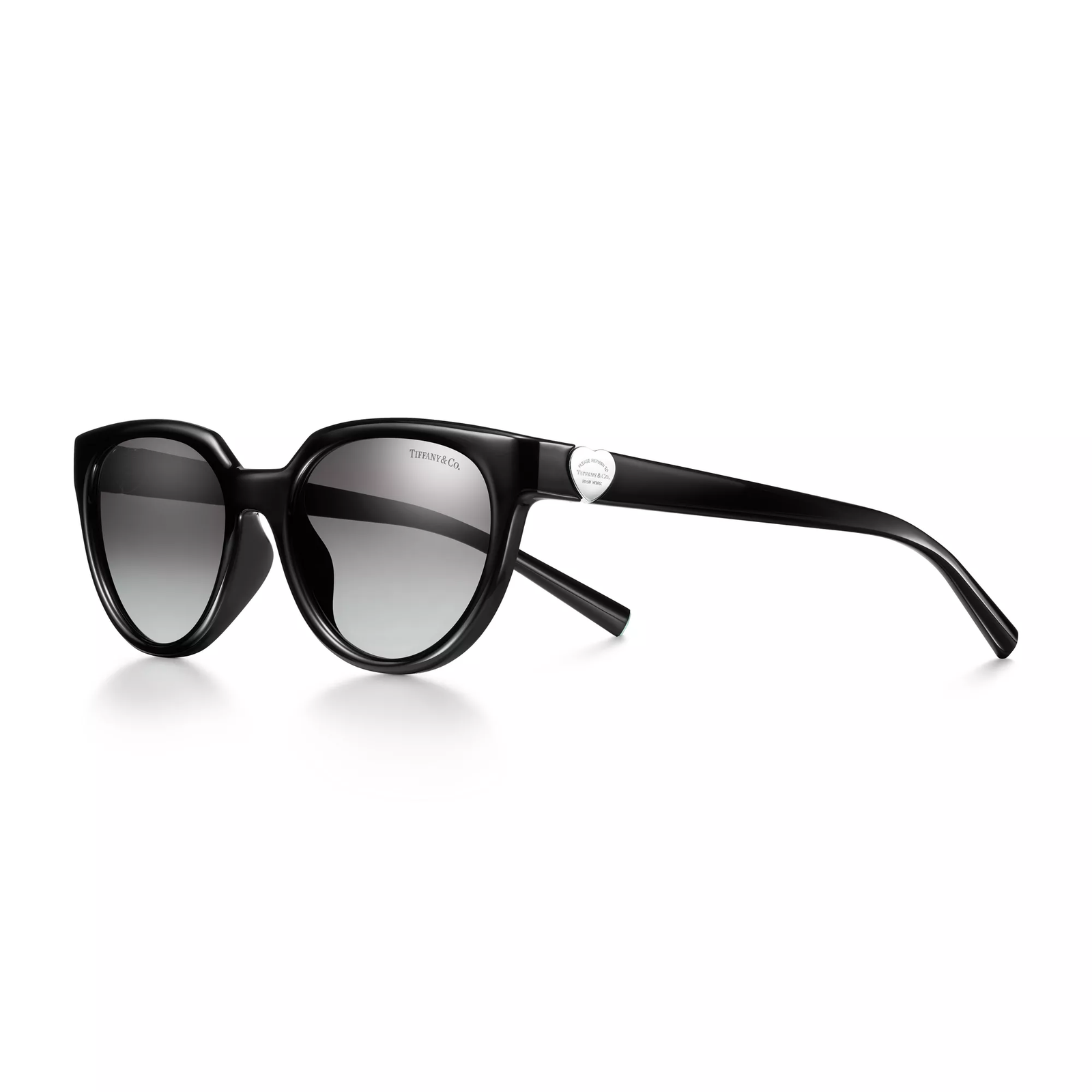 Sunglasses in Black Acetate with Gray Gradient Lenses