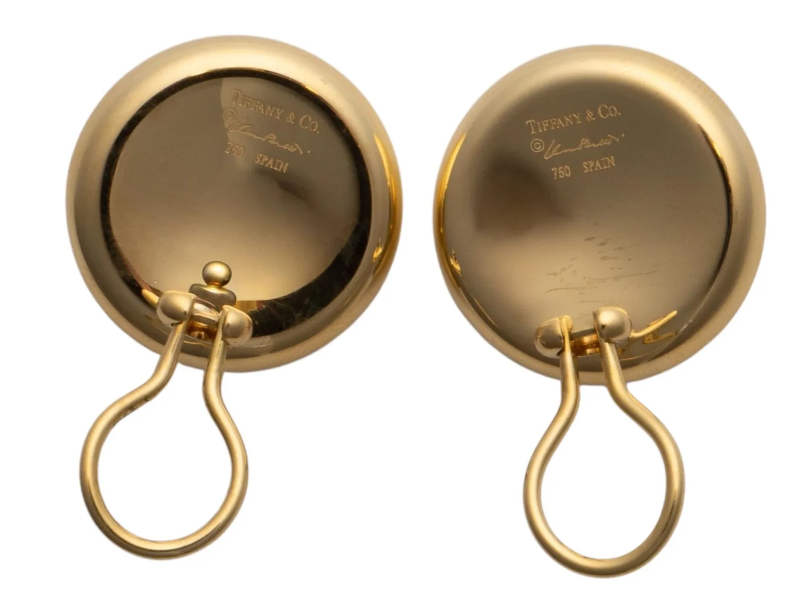 Thumbprint Large Yellow Gold Earrings